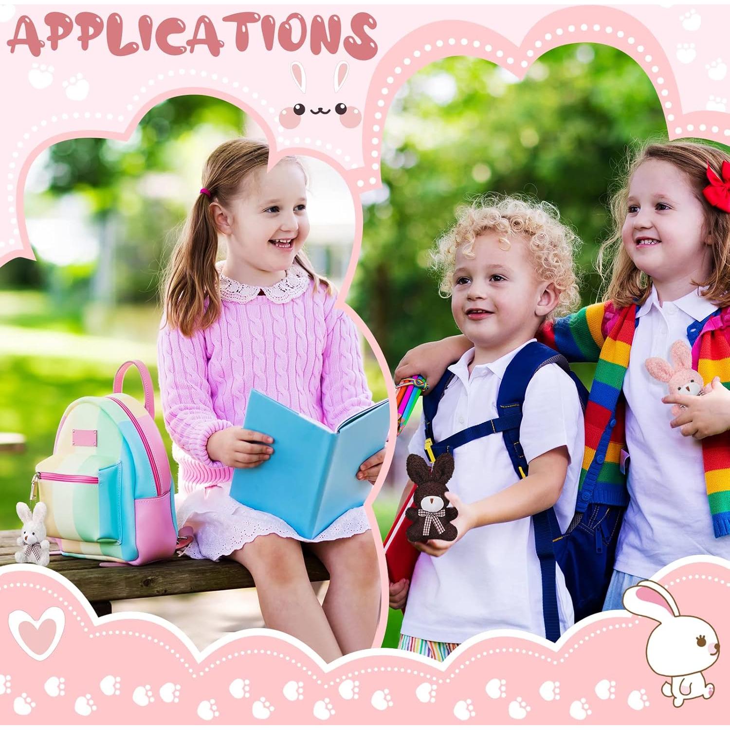 24 Mini Conejos de Peluche Sosation 8 cm para Fiestas y Regalos