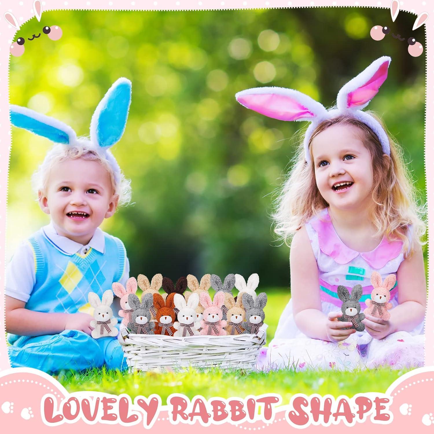 24 Mini Conejos de Peluche Sosation 8 cm para Fiestas y Regalos