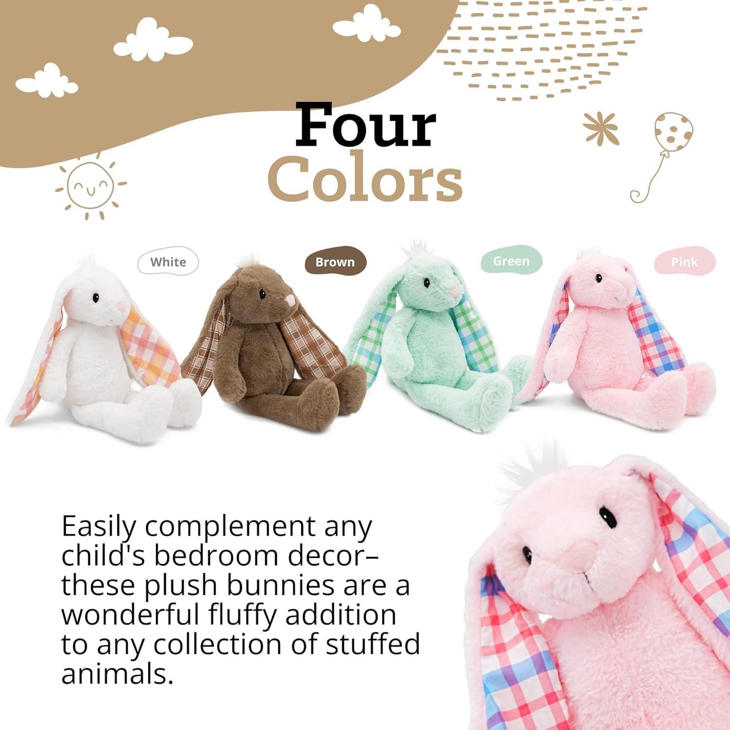 Conejo de Peluche Rosa Plushible 35.56 cm Suave y Abrazable