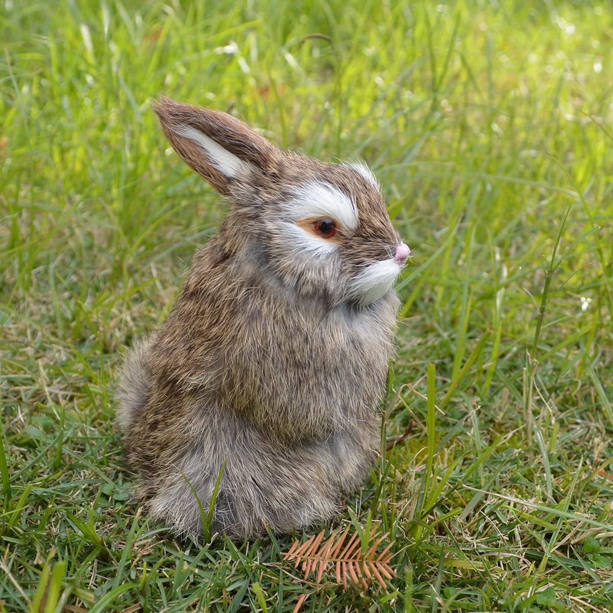Pack de 2 Conejos de Pascua Peludos Basuo-9Q 10x7x14cm