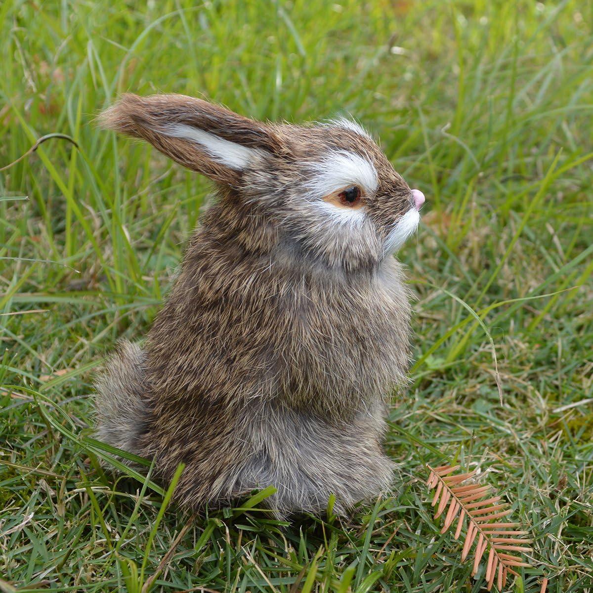 Pack de 2 Conejos de Pascua Peludos Basuo-9Q 10x7x14cm