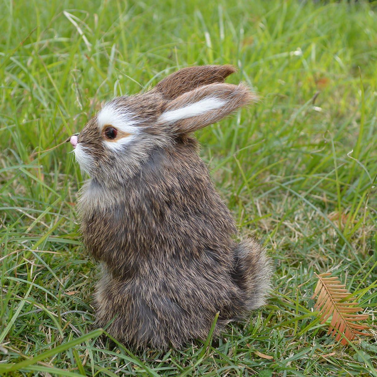 Pack de 2 Conejos de Pascua Peludos Basuo-9Q 10x7x14cm