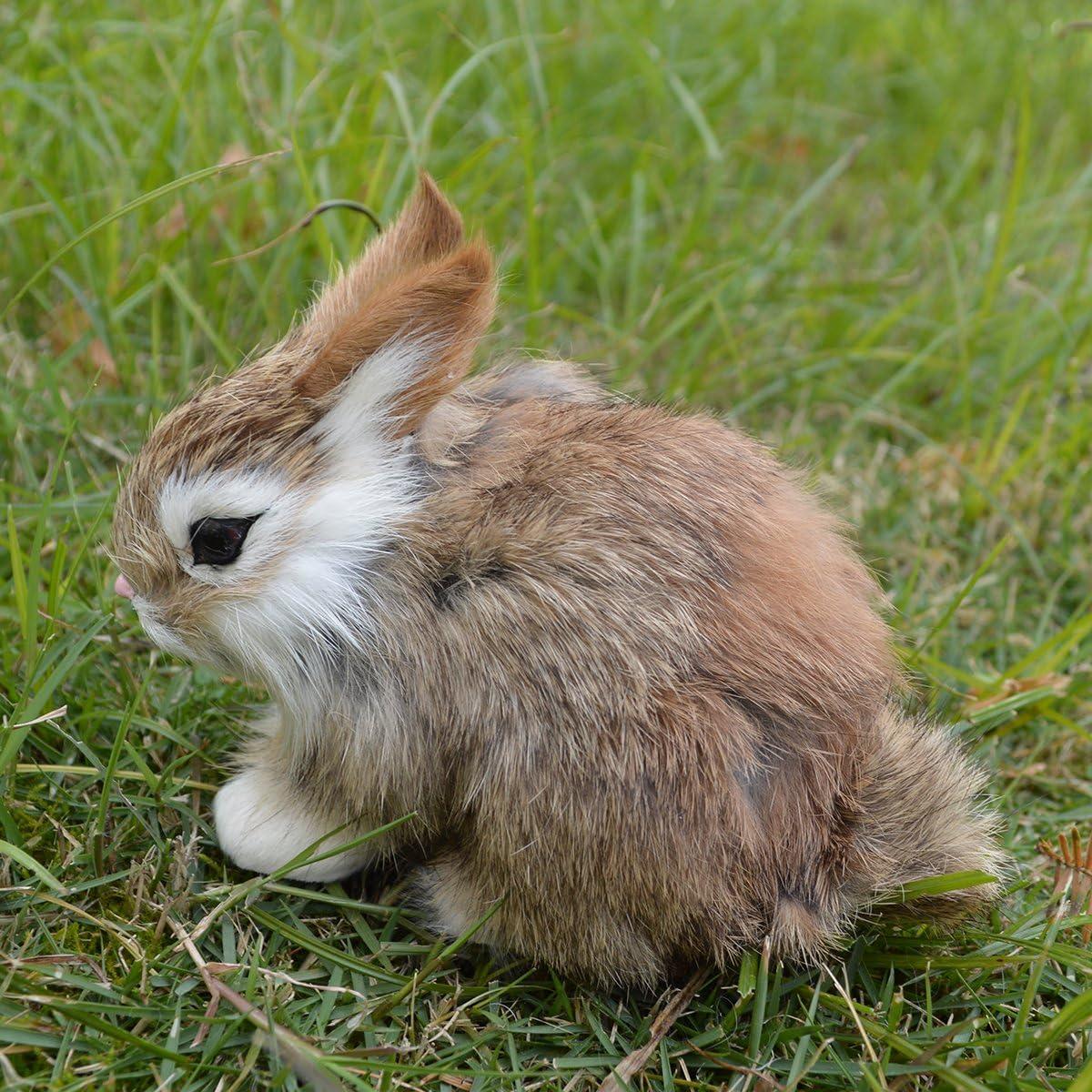 Pack de 2 Conejos de Pascua Peludos Basuo-9Q 10x7x14cm
