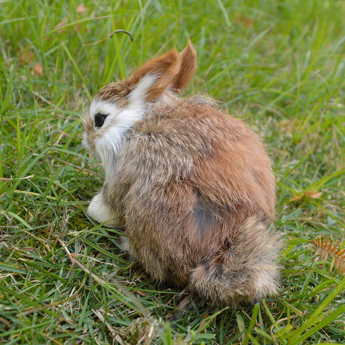 Pack de 2 Conejos de Pascua Peludos Basuo-9Q 10x7x14cm