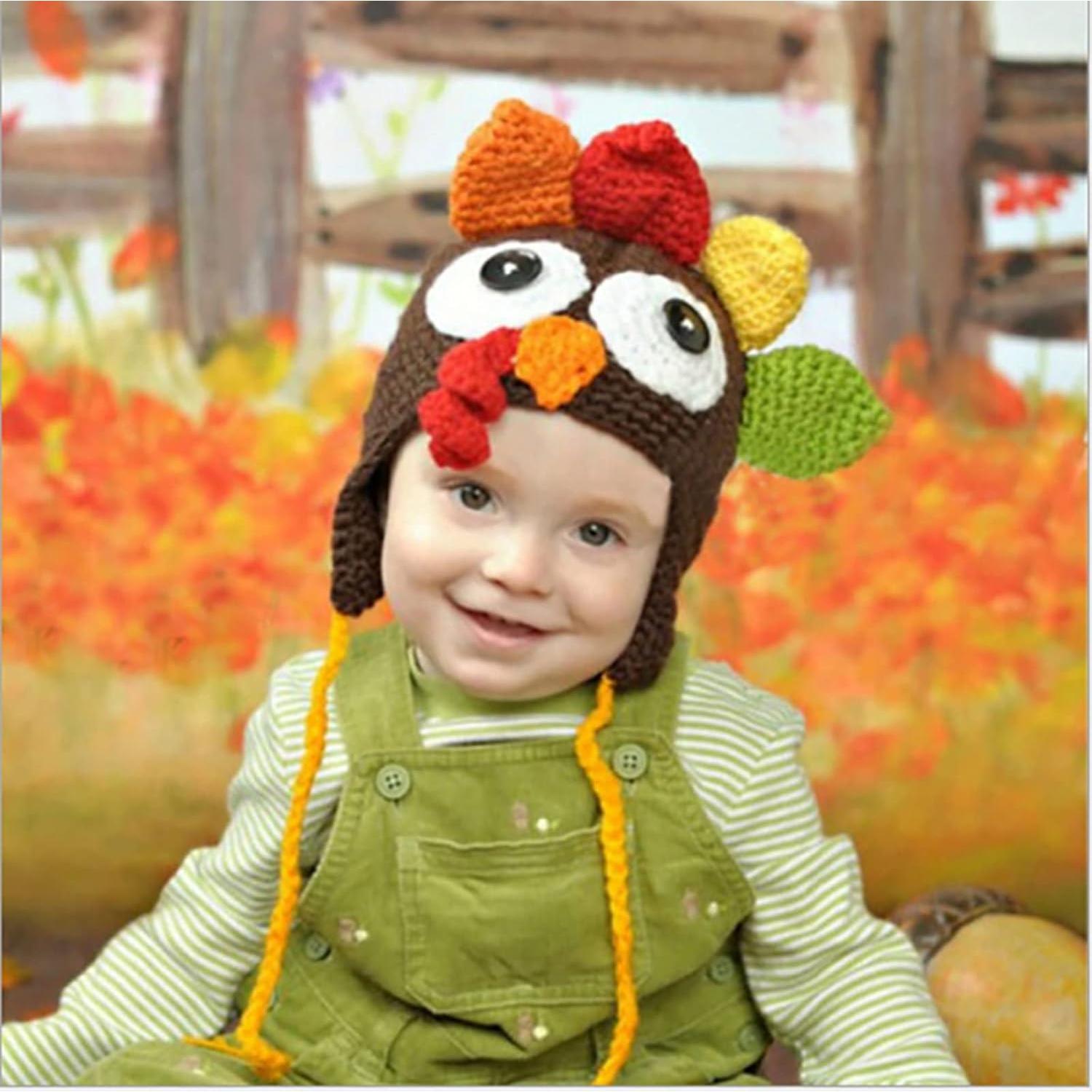 Gorro de Pavo para Bebé y Niños 6-24 meses - Accesorio de Invierno