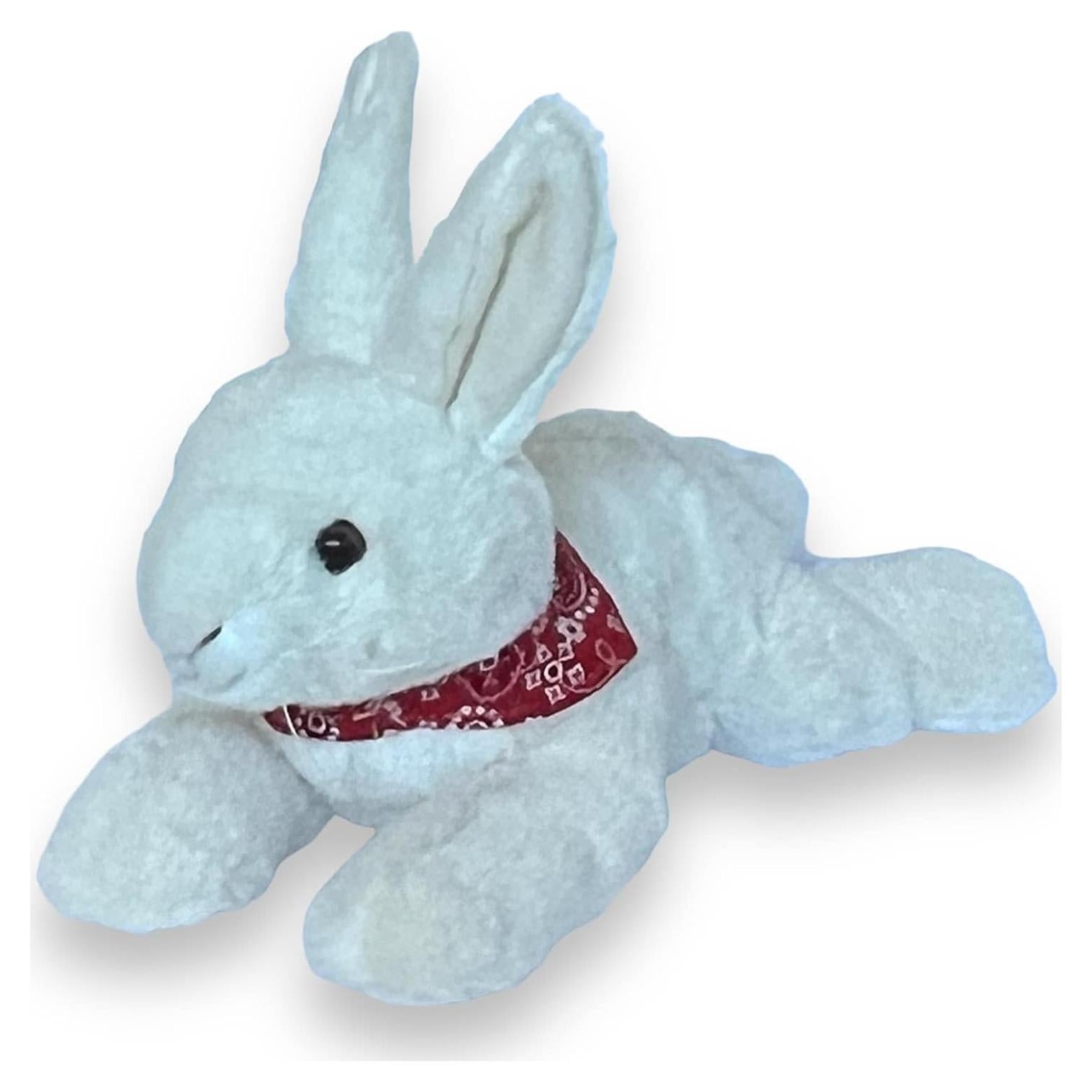Conejo de Peluche Auswella 30 cm Blanco - Suave y Acogedor
