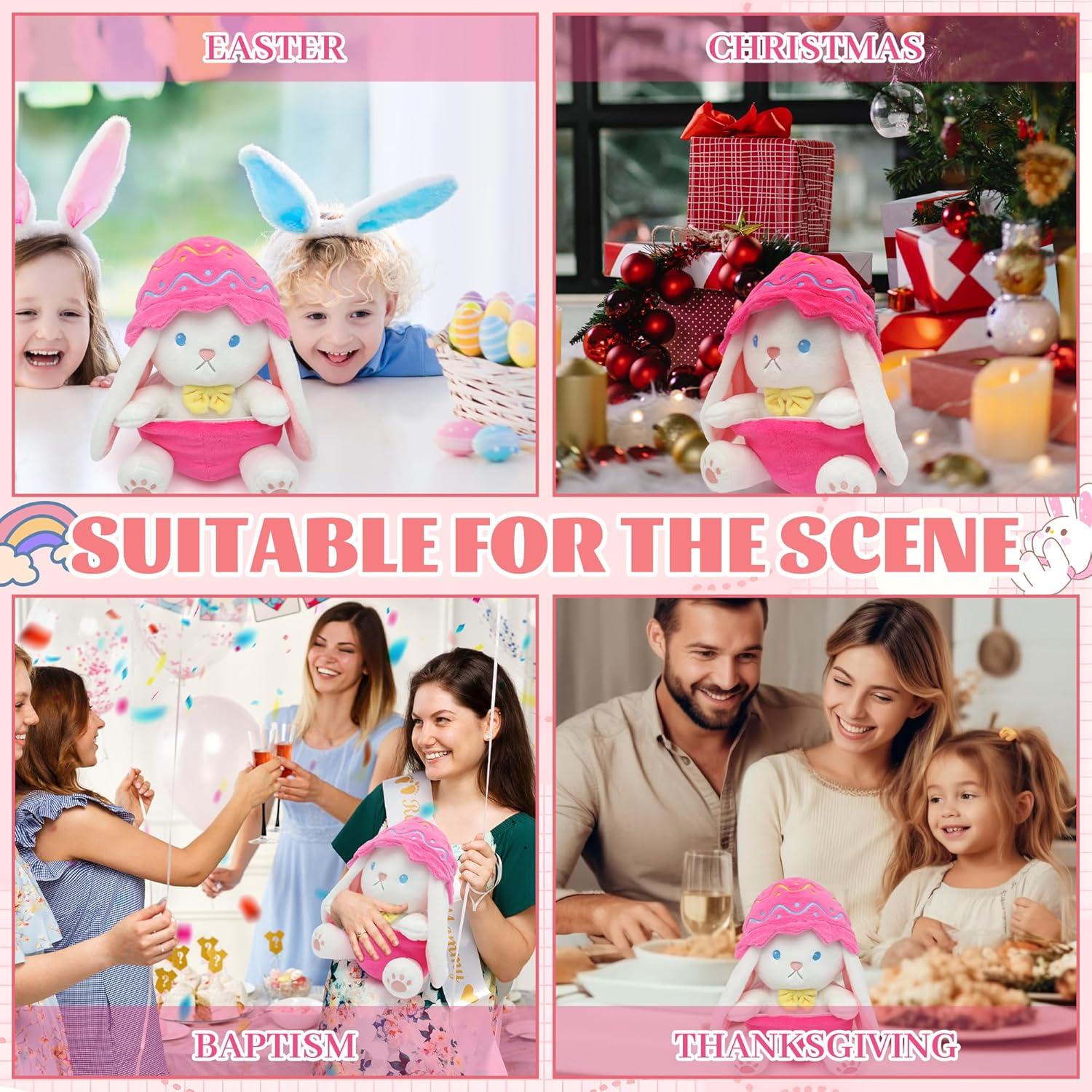 Conejo de Pascua de Peluche IUTOYYE 17.95 cm Rosa