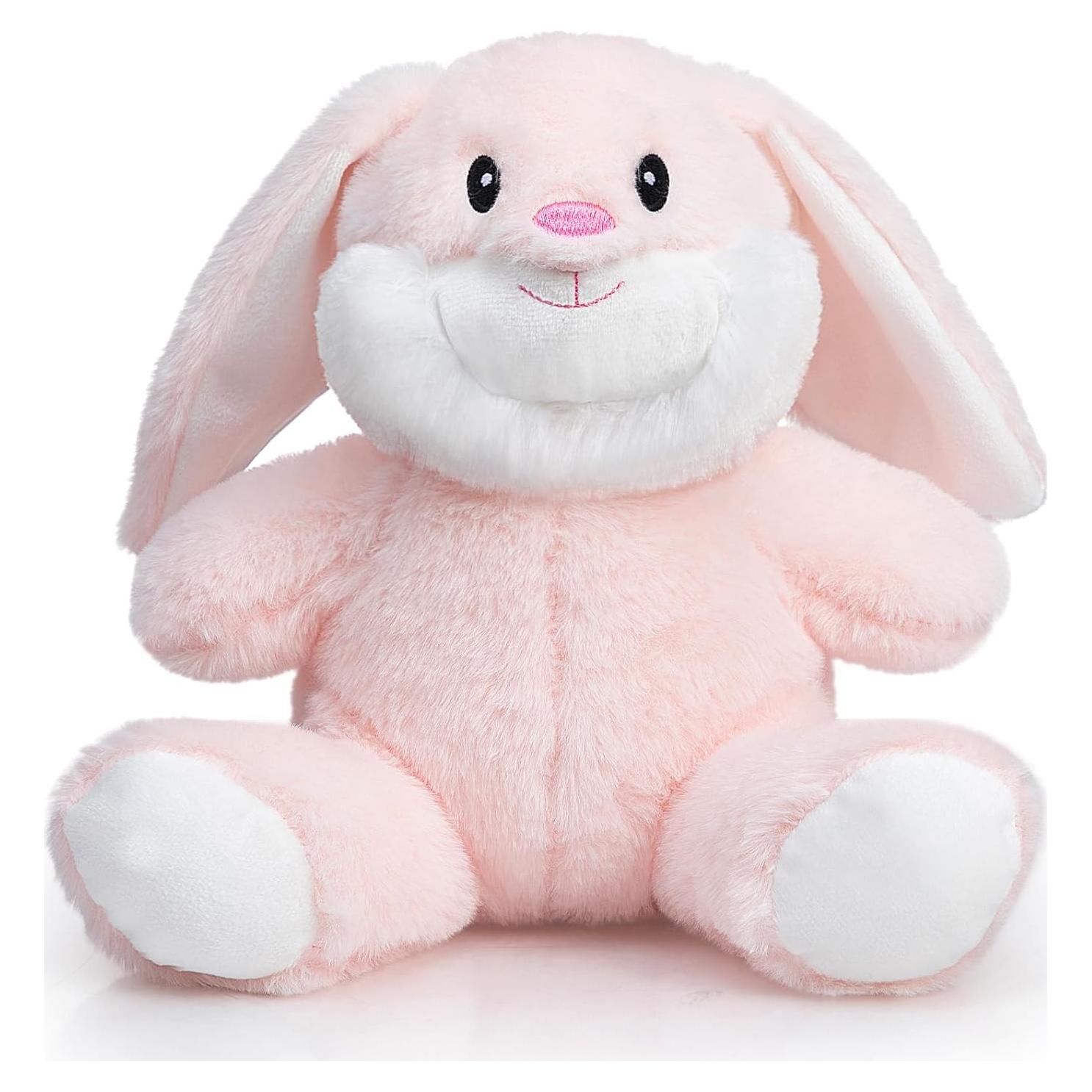 Conejo de Peluche HollyHOME 25cm Rosa Suave para Niños