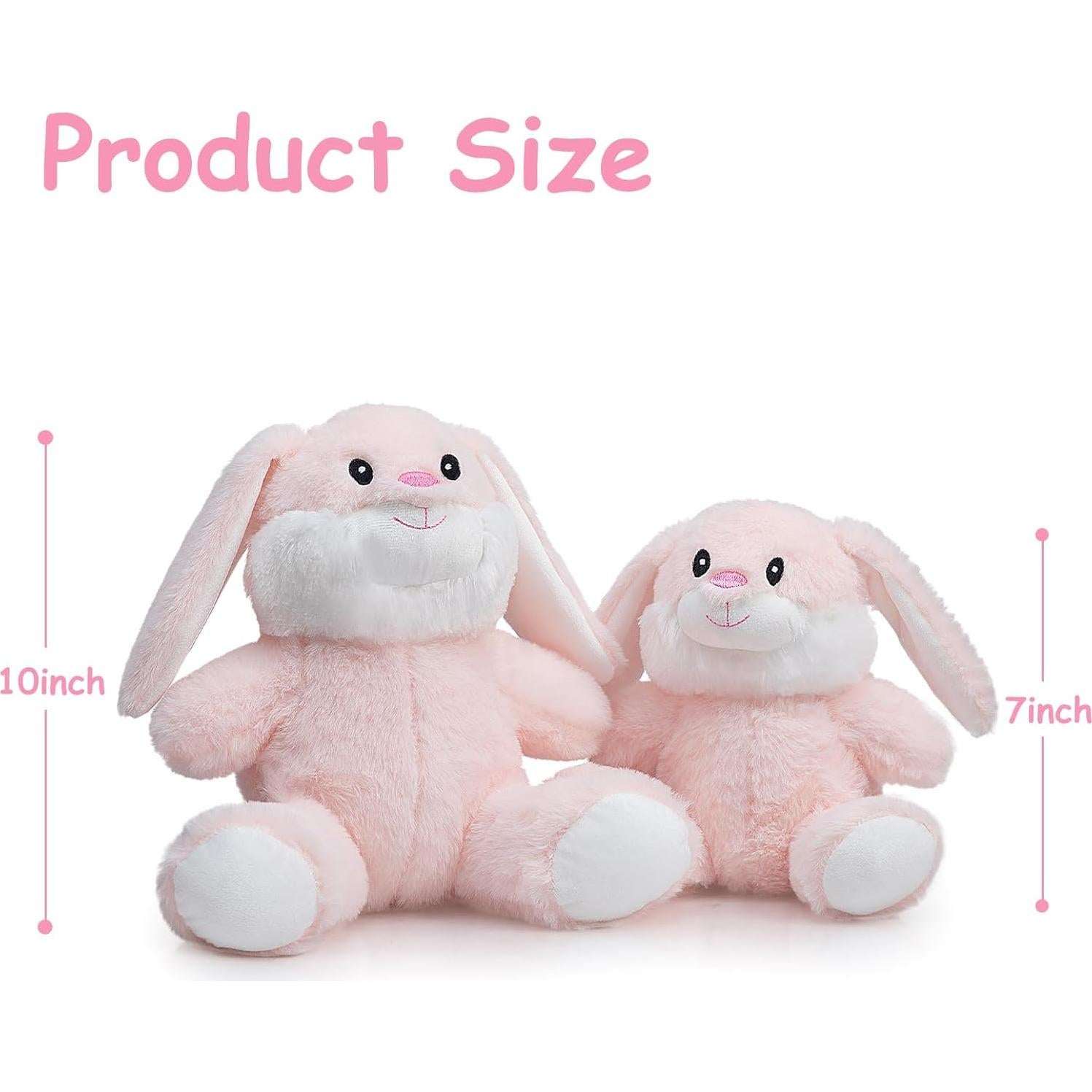 Conejo de Peluche HollyHOME 25cm Rosa Suave para Niños