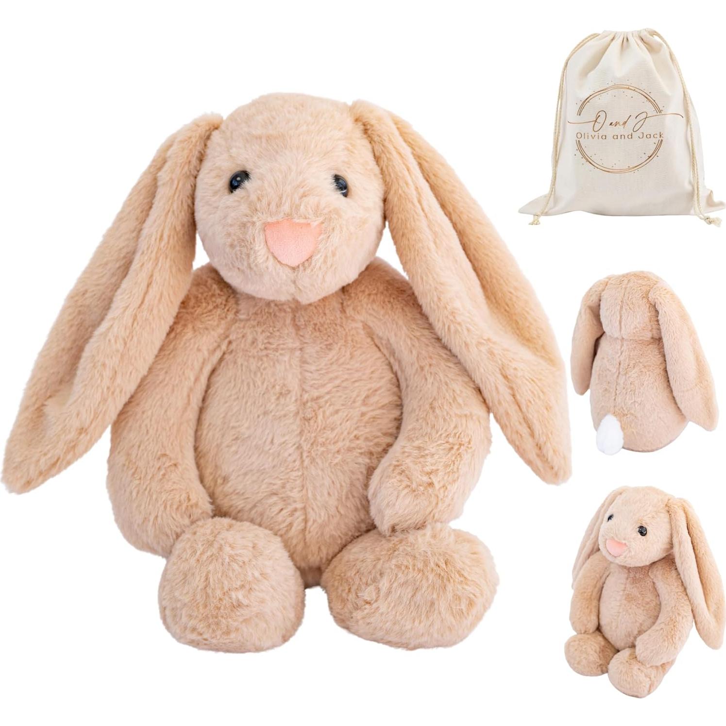 Conejo de Peluche con Peso 1.36 kg Olivia y Jack 40 cm