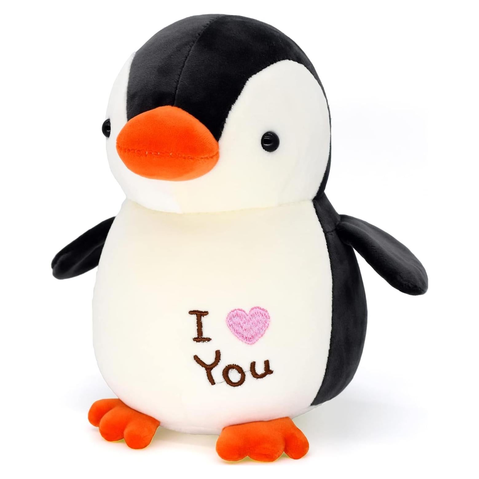 Muñeco de Pingüino de Peluche HWD 22 cm Suave Negro