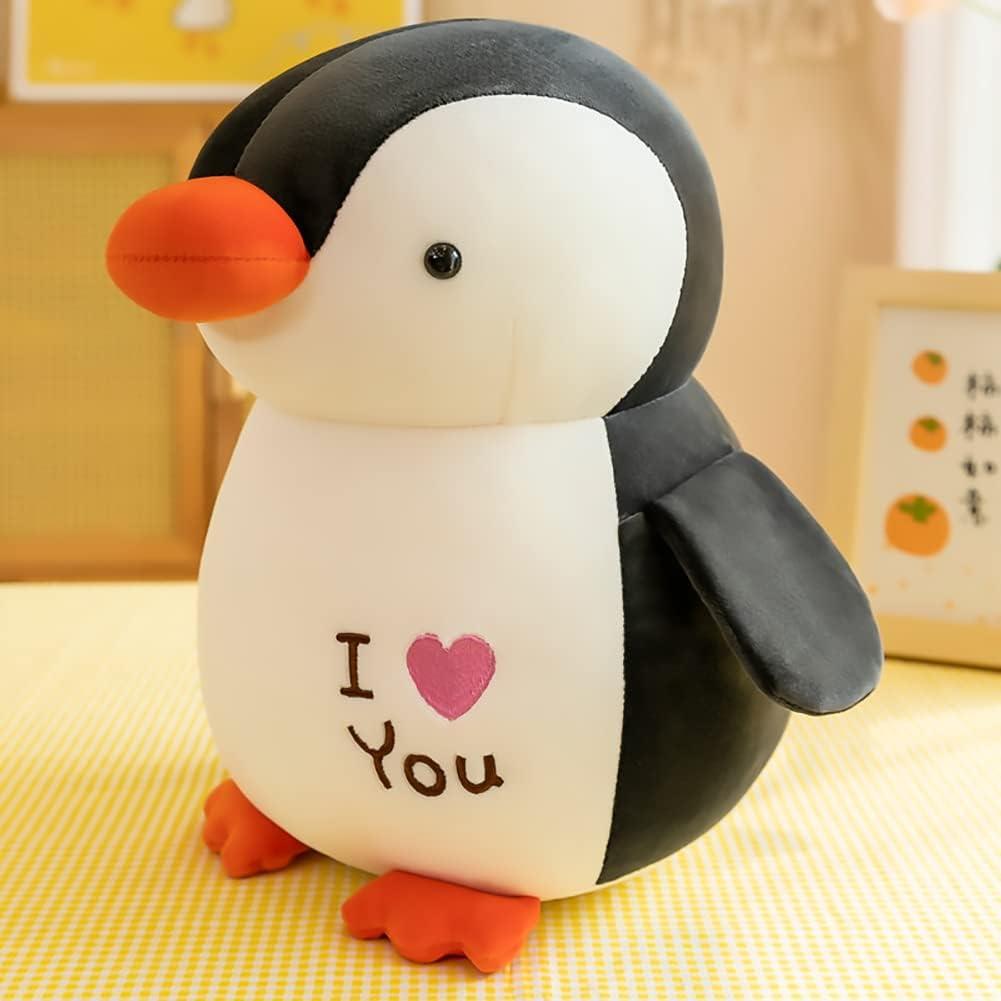 Muñeco de Pingüino de Peluche HWD 22 cm Suave Negro