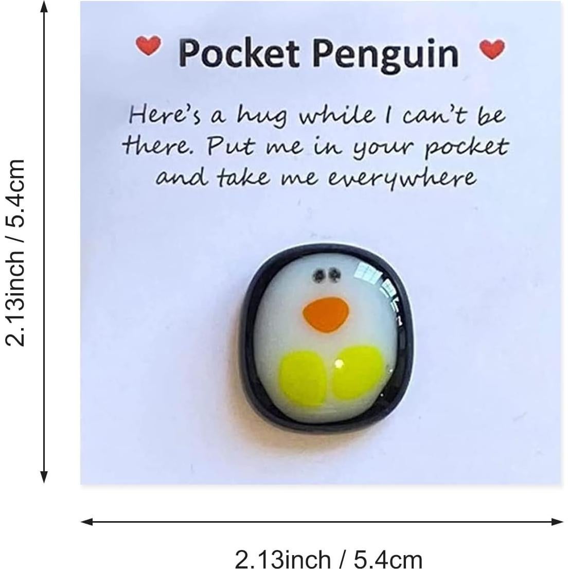 A Little Pocket Penguin Hug, Mini Cute Animal Decoration Funny Pocket Hug Penguin Stress Relief Toy with Card, Unique 2025 Gifts Special Encourage for Teens, Gifts for Him Her Boyfriend Girlfriend