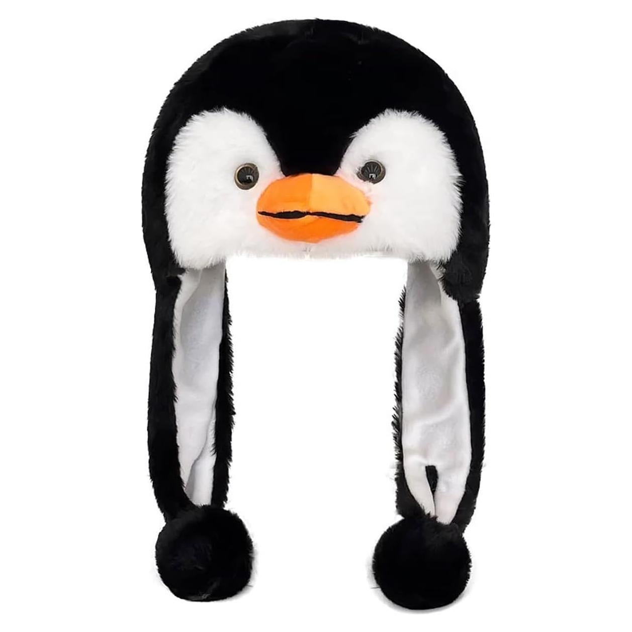 Sombrero de Peluche de Animal Audaisyly - Pingüino, Talla Única