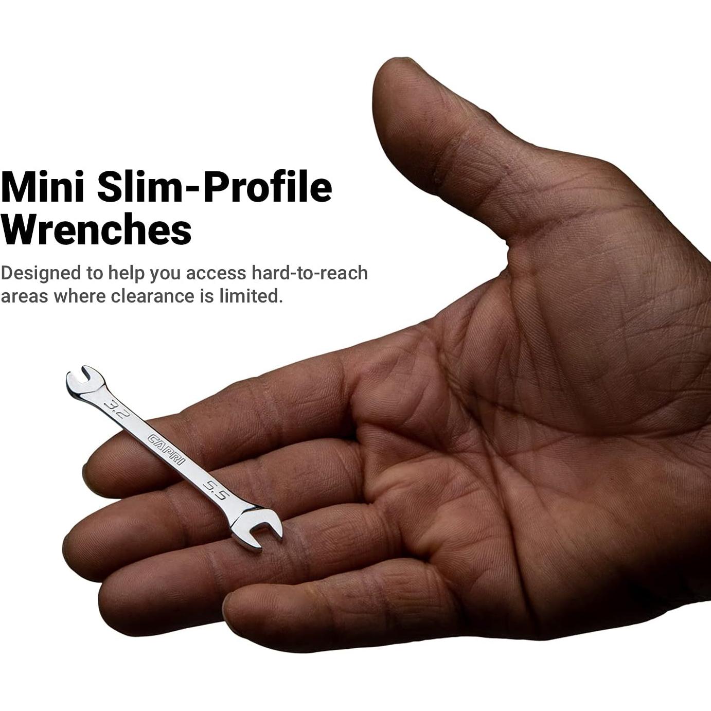 Juego de Llaves Abiertas Mini Slim Capri Tools 6 Piezas