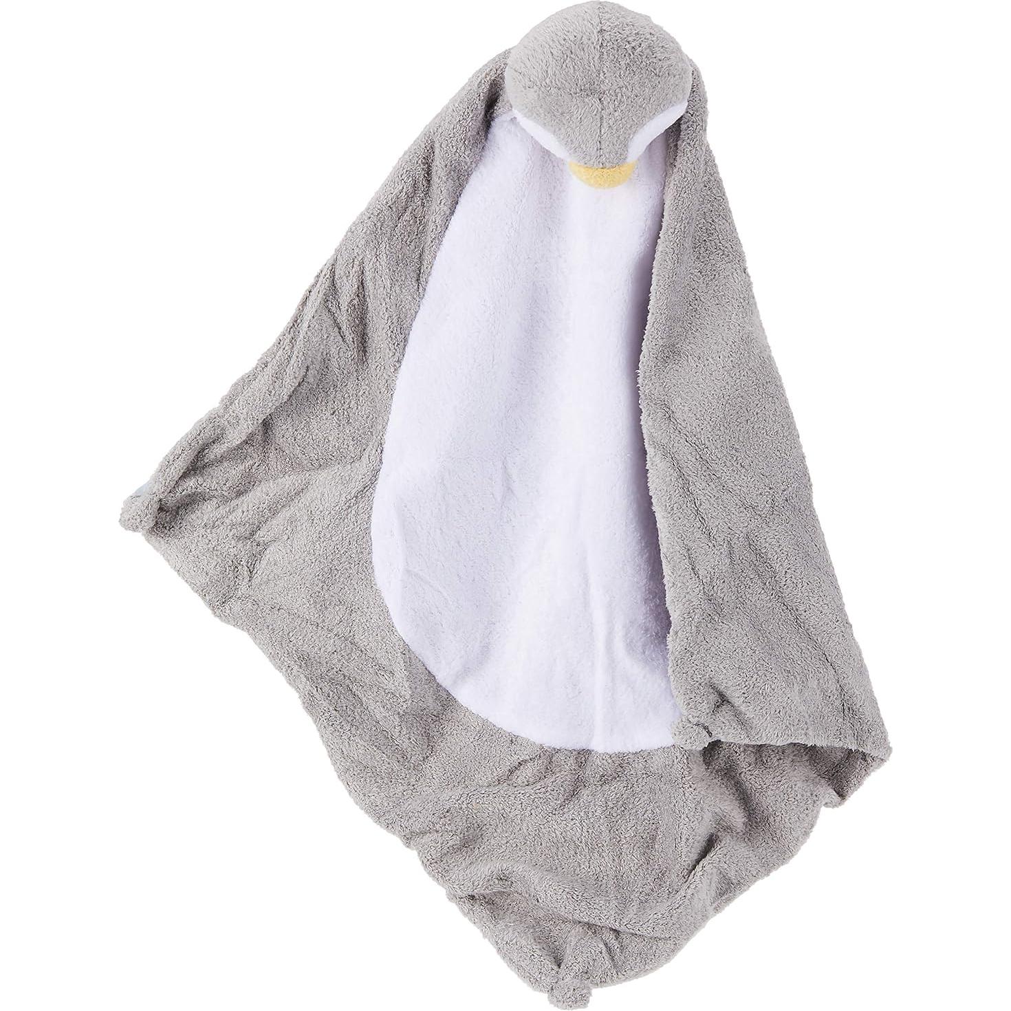 Manta de Siesta Angel Dear Pingüino Gris 35x35 cm Microfibra