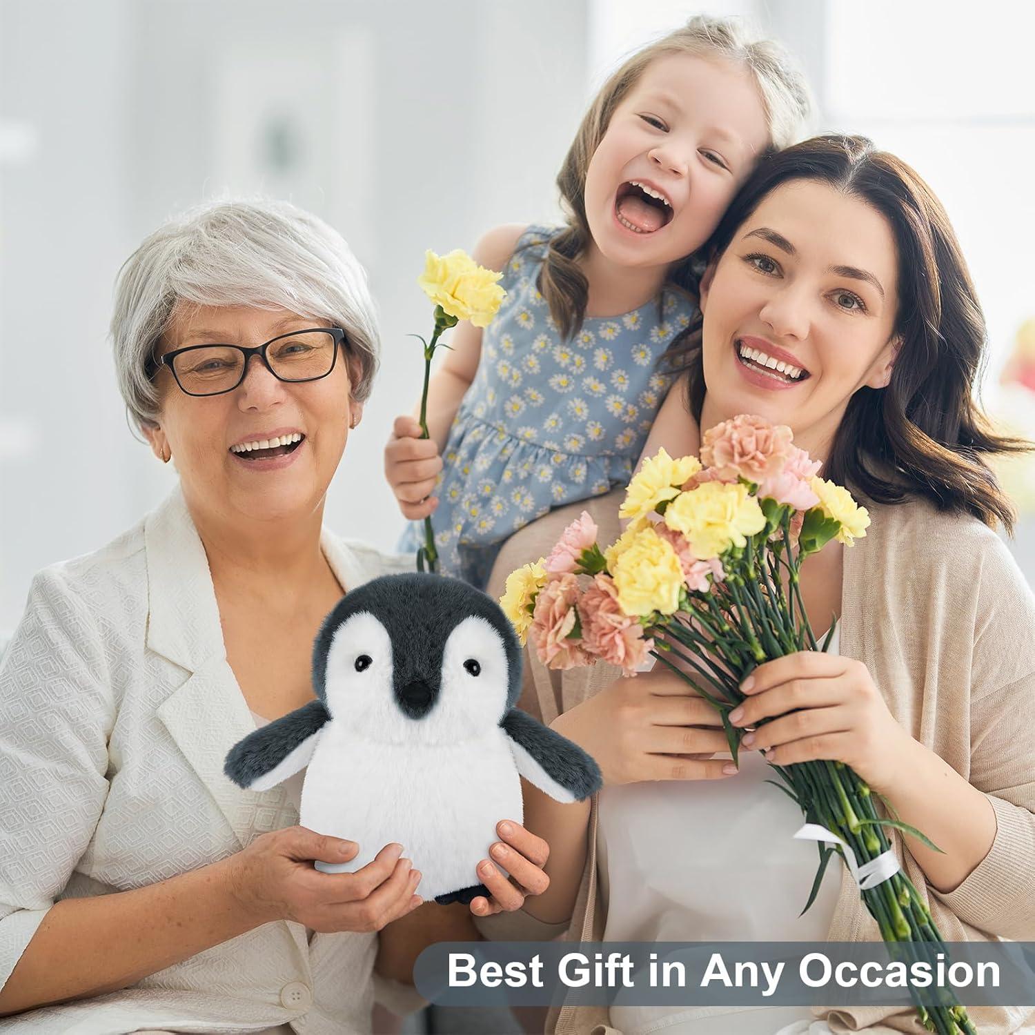 Pingüino de Peluche Calentable SuzziPals 43cm Alivio Estrés