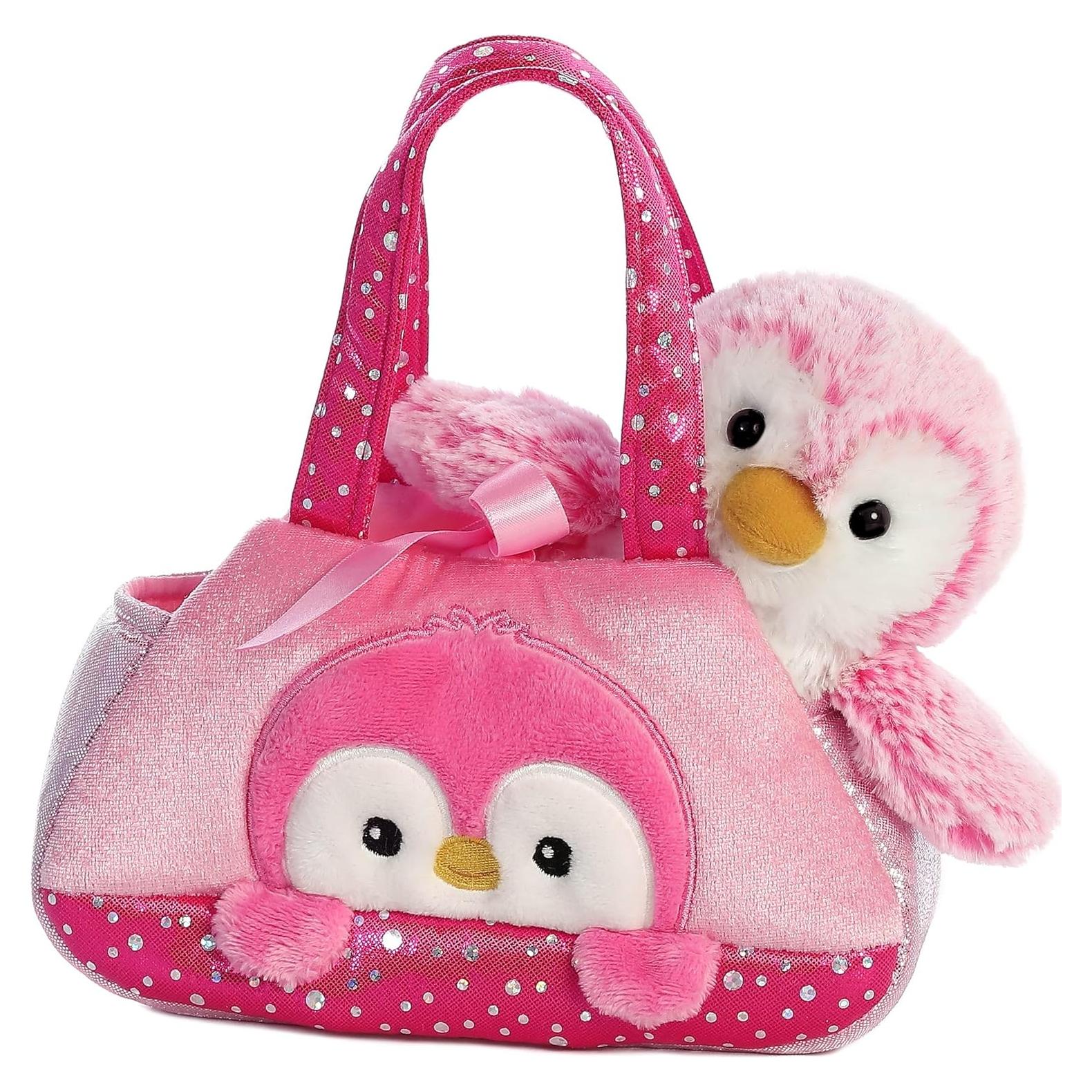 Peluche Pingüino Pom Pom Aurora 17.78 cm - Accesorio Rosa