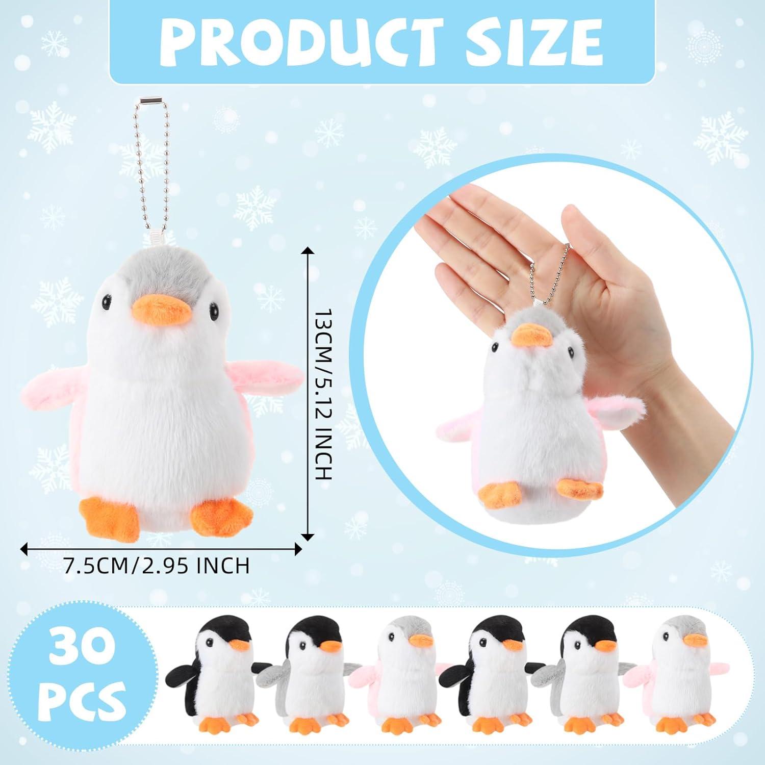 Mini Llave de Peluche Pingüino Motionchic - 30 Unidades 13 cm