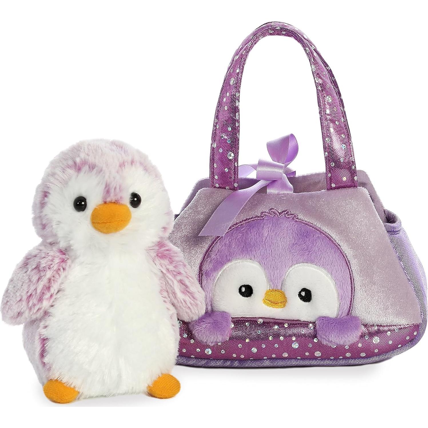 Peluche Pingüino Pom Pom Aurora 17.78 cm - Accesorio de Viaje
