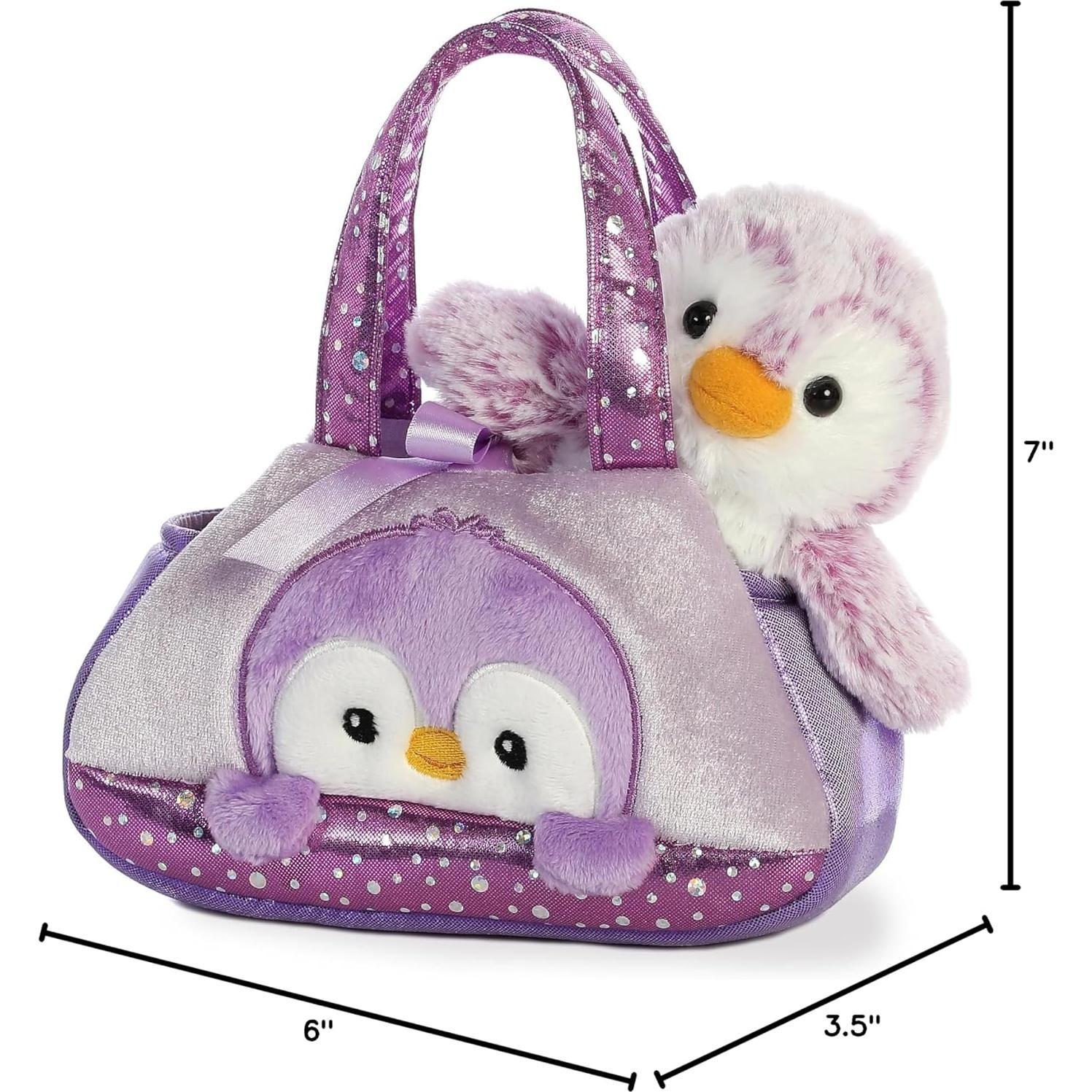 Peluche Pingüino Pom Pom Aurora 17.78 cm - Accesorio de Viaje