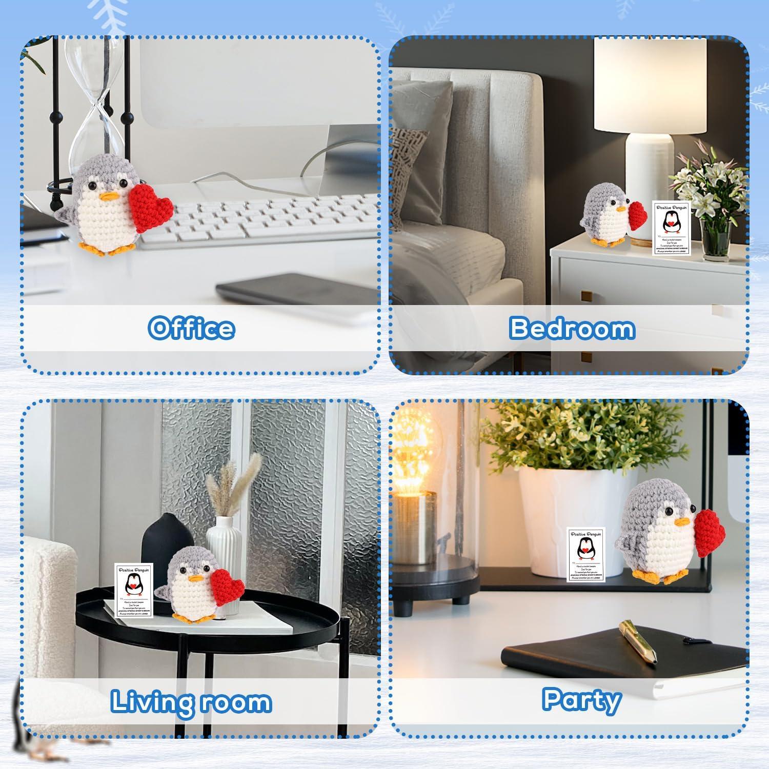 Pingüino de Ganchillo con Corazón TOYMIS 6.5cm Regalo Inspirador