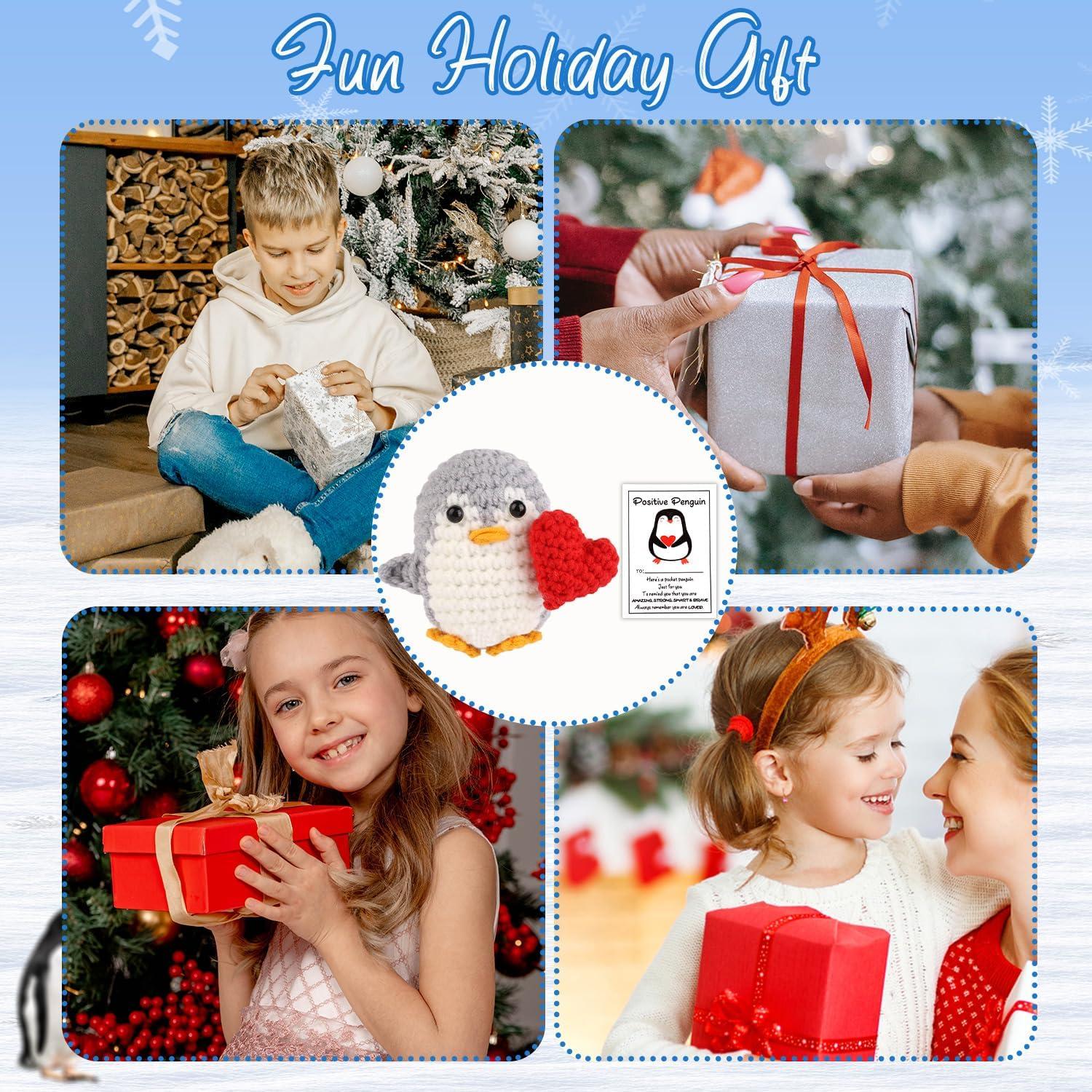 Pingüino de Ganchillo con Corazón TOYMIS 6.5cm Regalo Inspirador