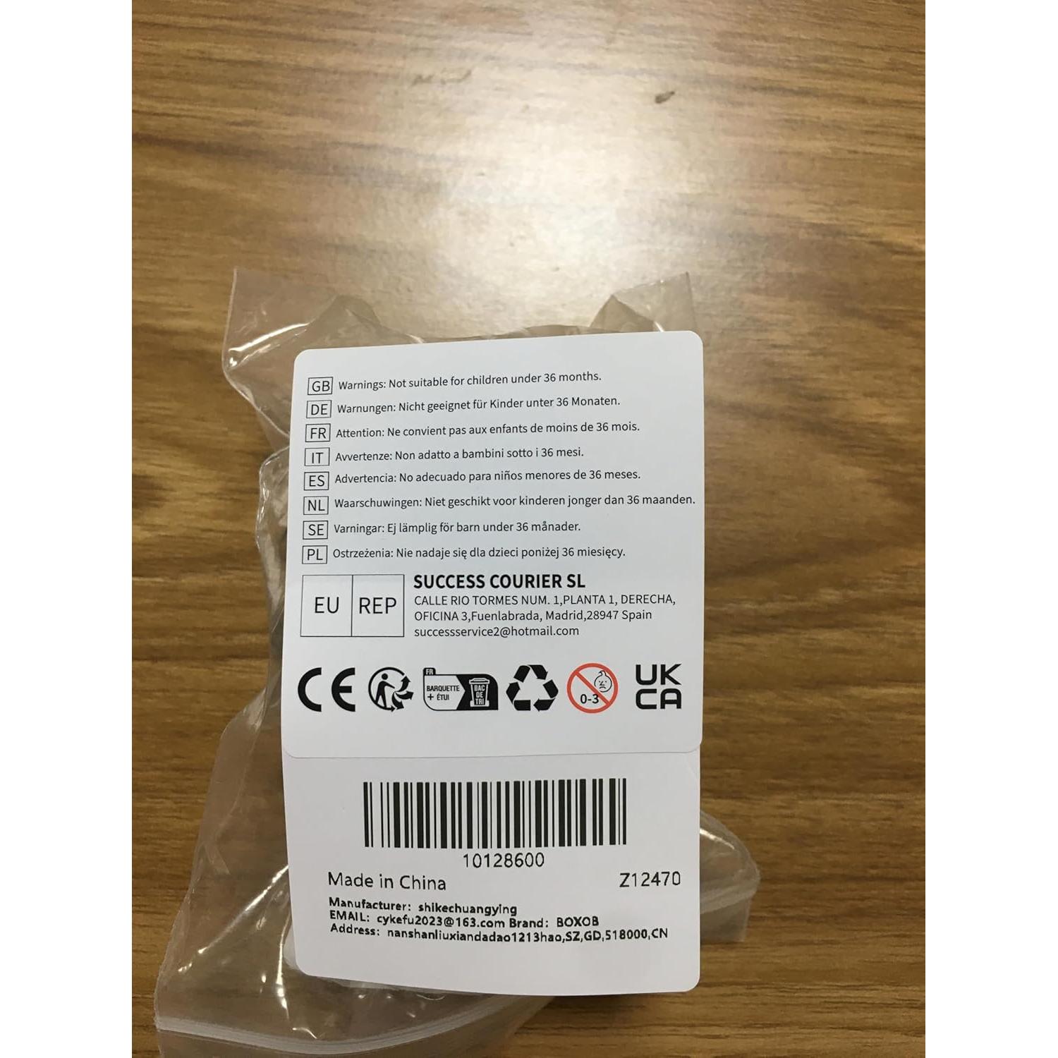 Muñeca de Pingüino Tejido BOXOB 6.5 cm con Tarjeta Positiva