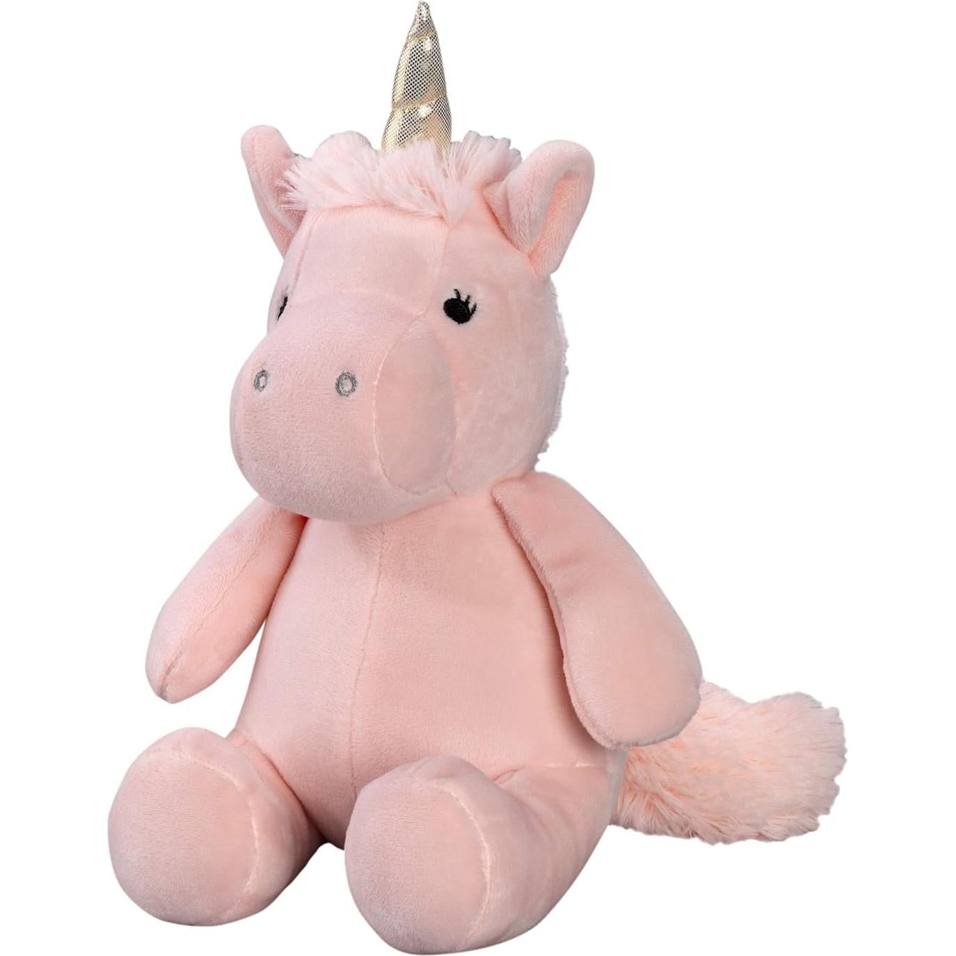 Unicornio de peluche rosa Bedtime Originals 23 cm con cuerno dorado