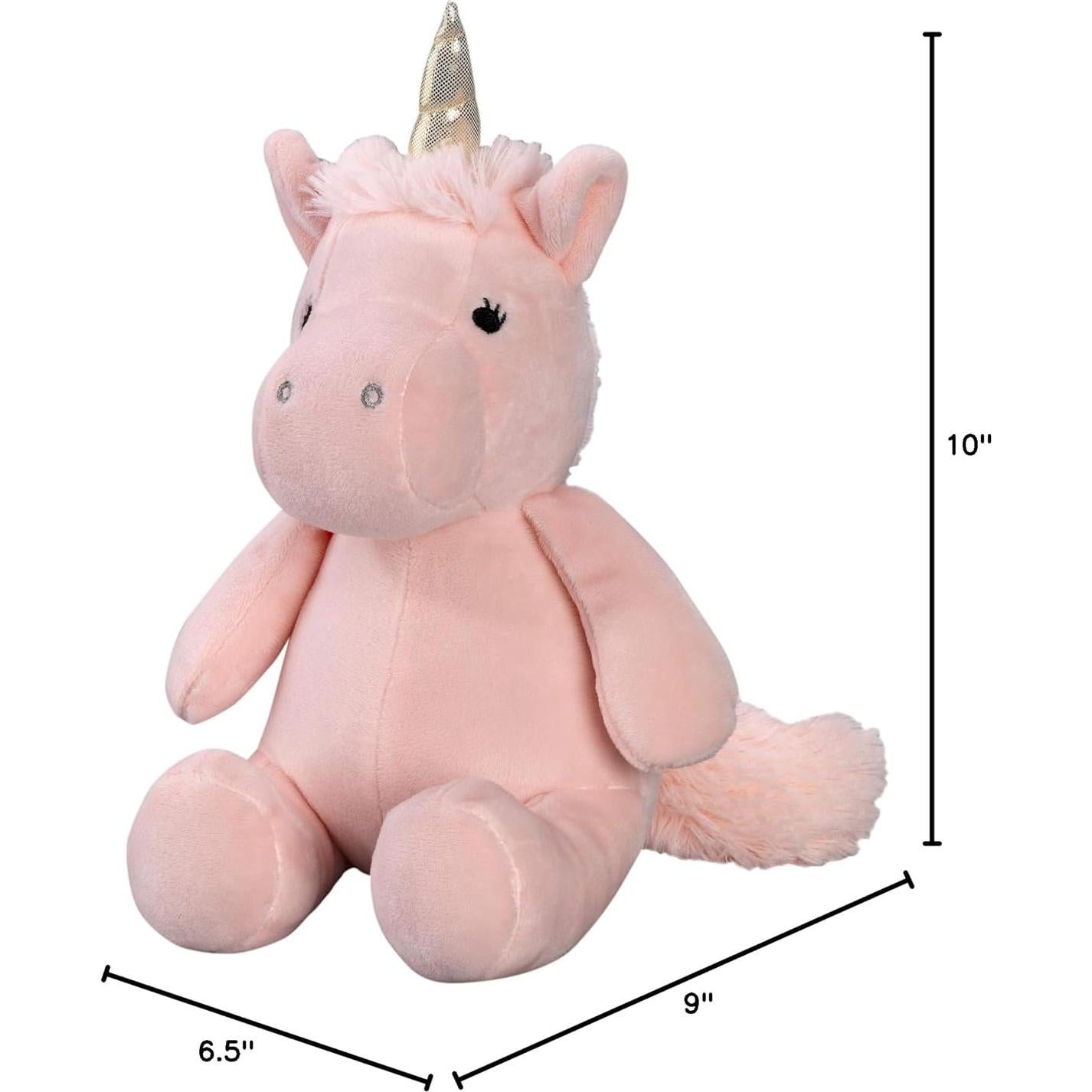 Unicornio de peluche rosa Bedtime Originals 23 cm con cuerno dorado