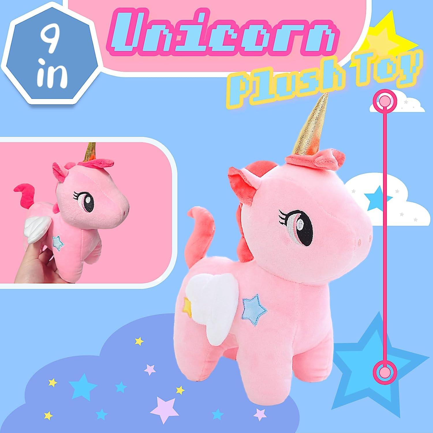 Juguete de Peluche Unicornio Rosa NuomiYue 23cm Suave