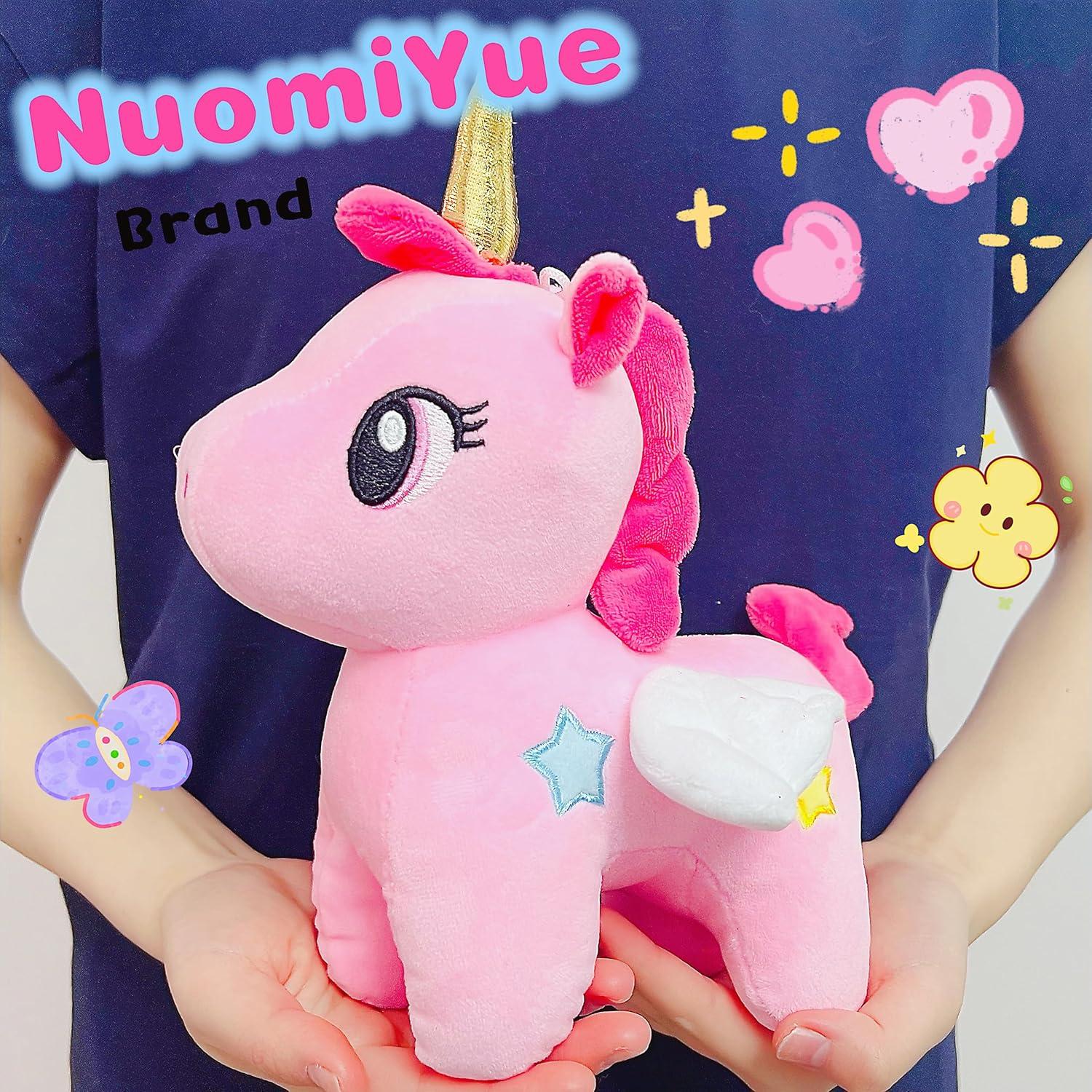 Juguete de Peluche Unicornio Rosa NuomiYue 23cm Suave