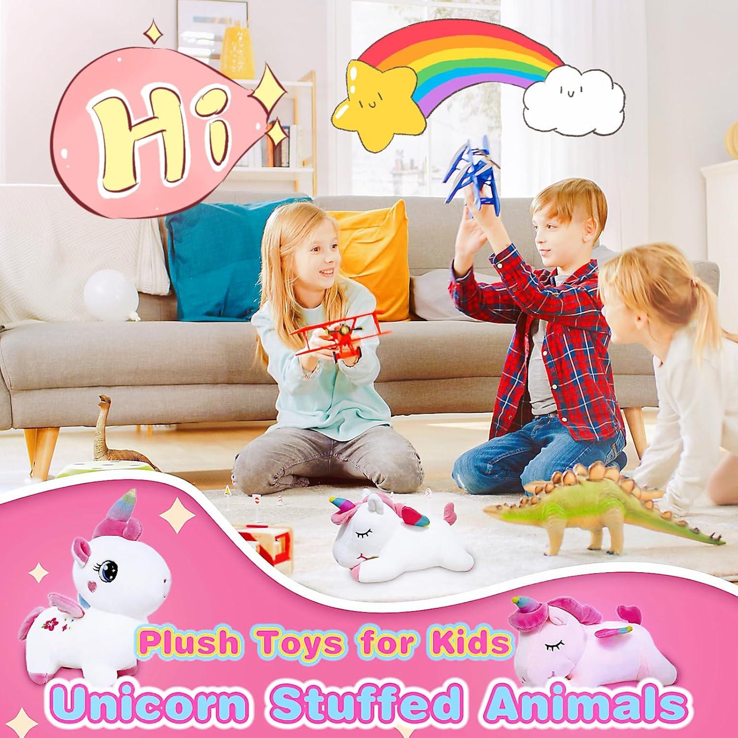 Juguete de Peluche Unicornio Rosa 30 cm LoYuSenn - Regalo Ideal