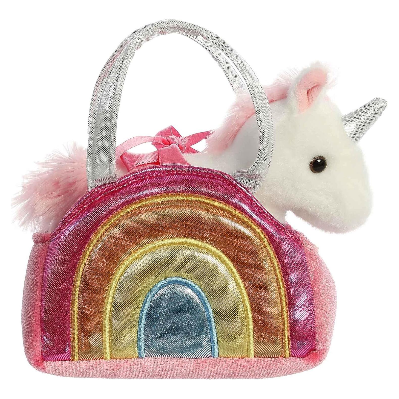 Peluche Unicornio Aurora Fancy Pals 17.78 cm Multicolor