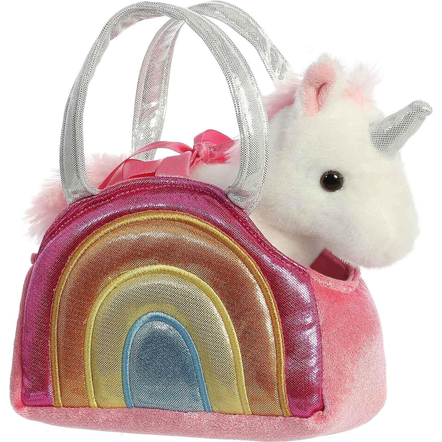 Peluche Unicornio Aurora Fancy Pals 17.78 cm Multicolor