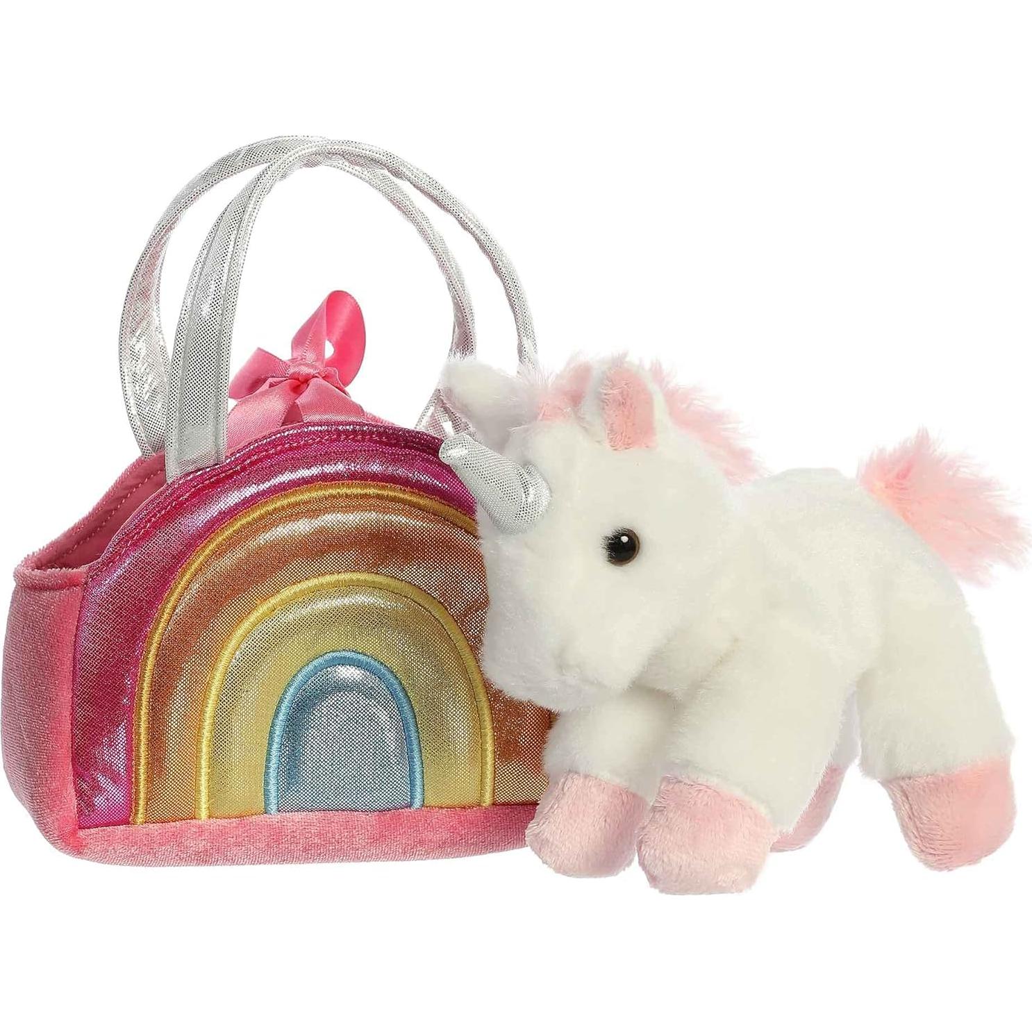 Peluche Unicornio Aurora Fancy Pals 17.78 cm Multicolor