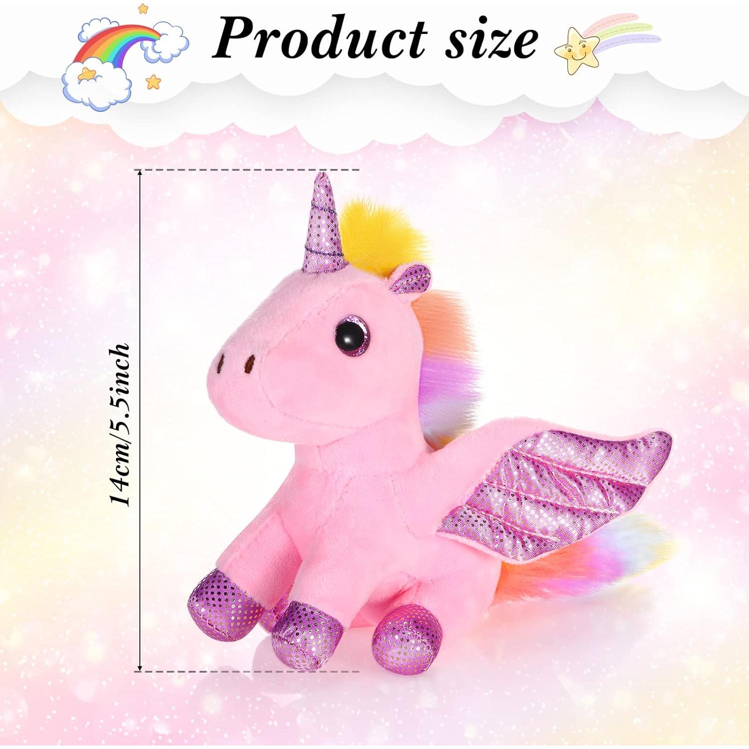 8 Mini Juguetes de Unicornio de Peluche Sumind 14 cm