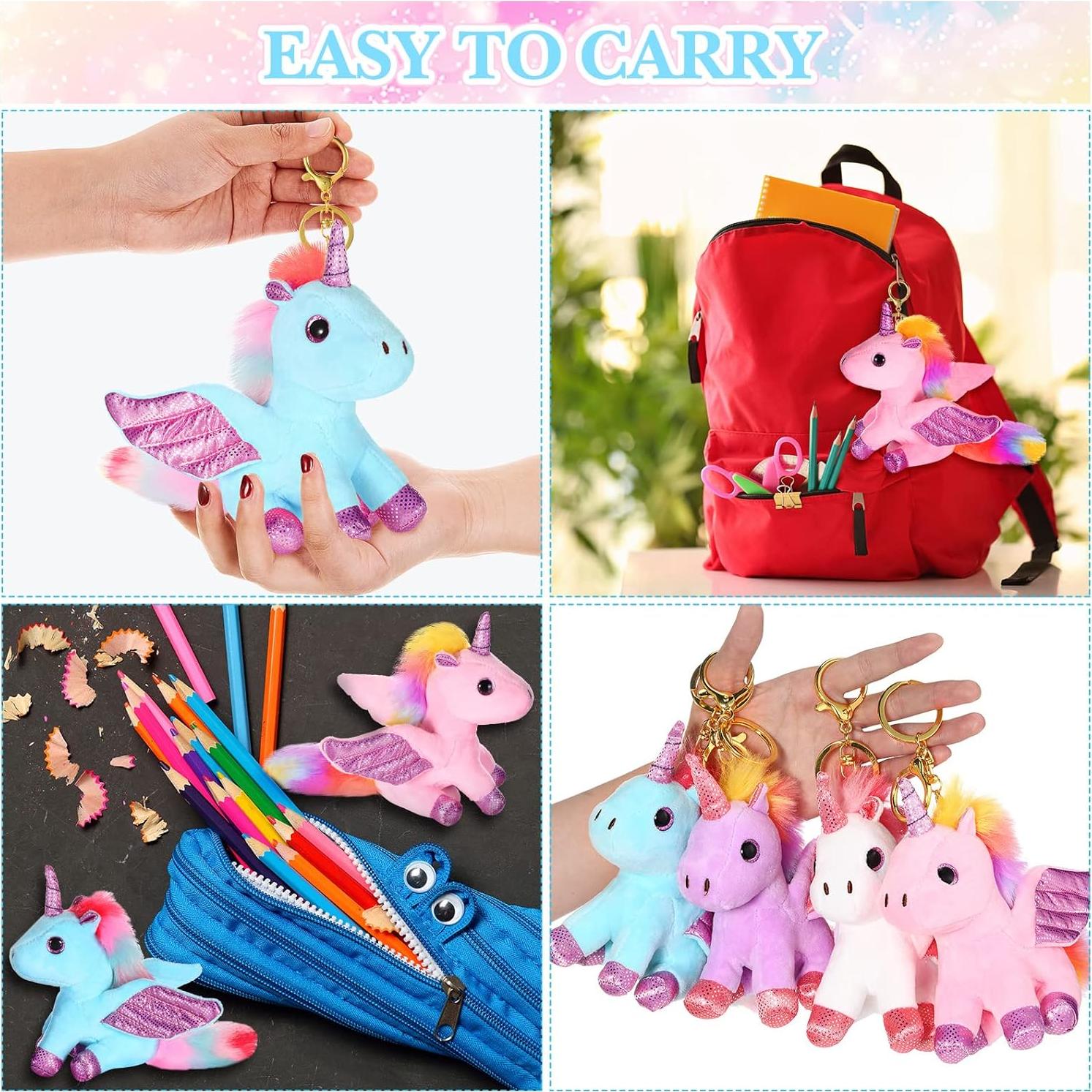 8 Mini Juguetes de Unicornio de Peluche Sumind 14 cm