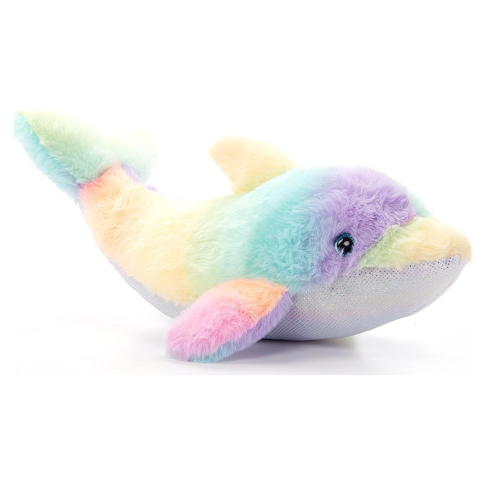 Delfín de Peluche Arcoíris El Zoológico de Caricias 35.56 cm