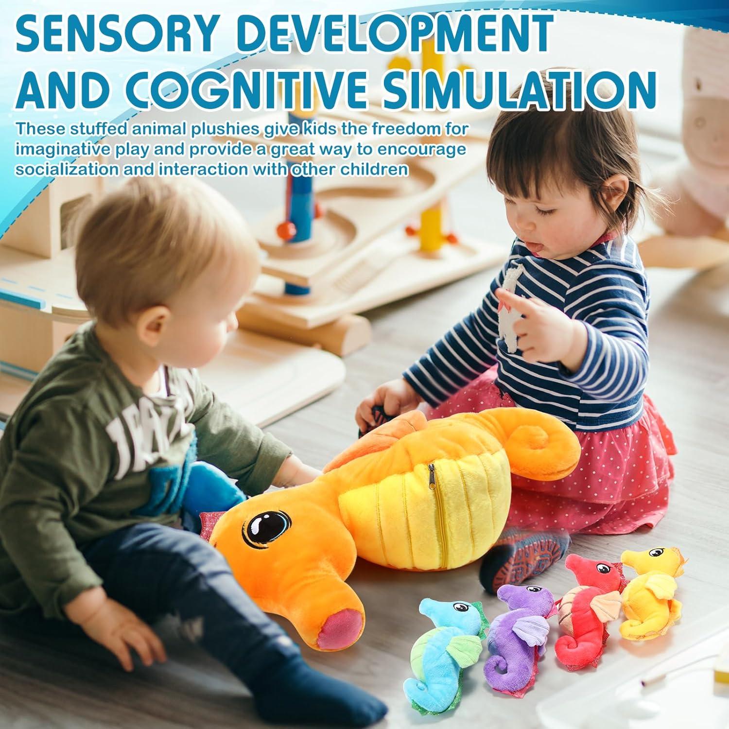 Conjunto de 5 Animales de Peluche Caballito de Mar Shappy