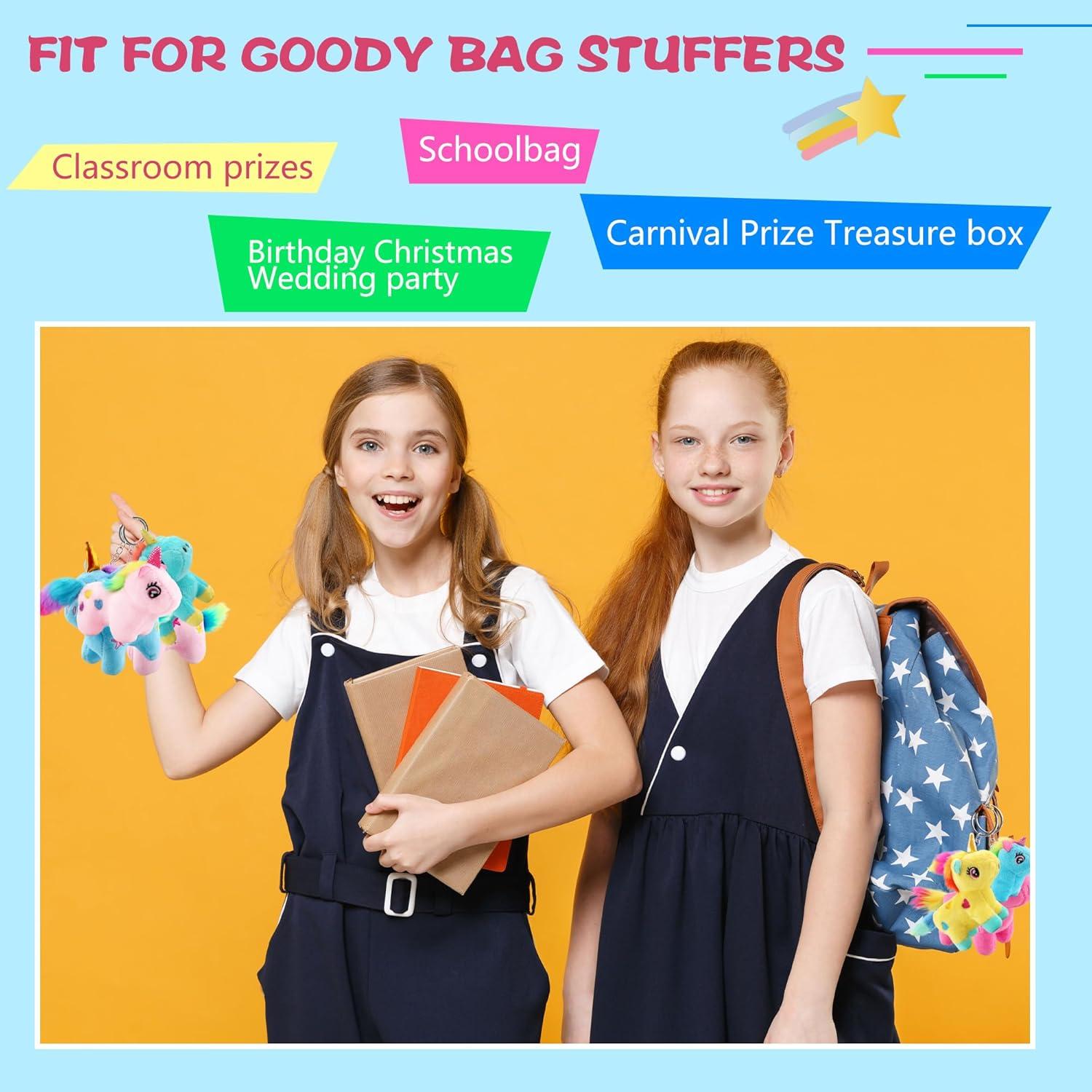 Paquete de 20 Mini Peluches de Unicornio Rellenos 10 cm