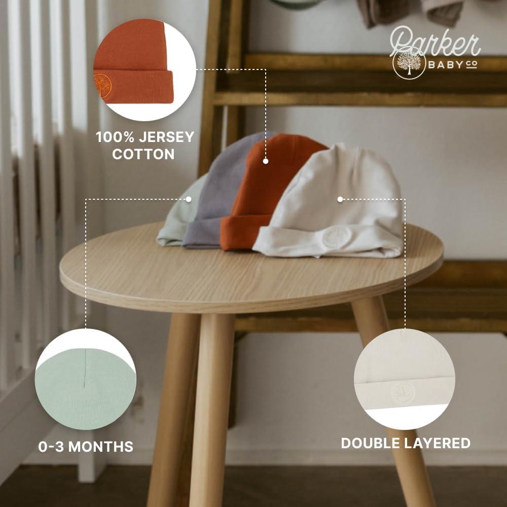 Conjunto de Gorro Beanie para Bebé Parker 2-Pack Algodón 100%