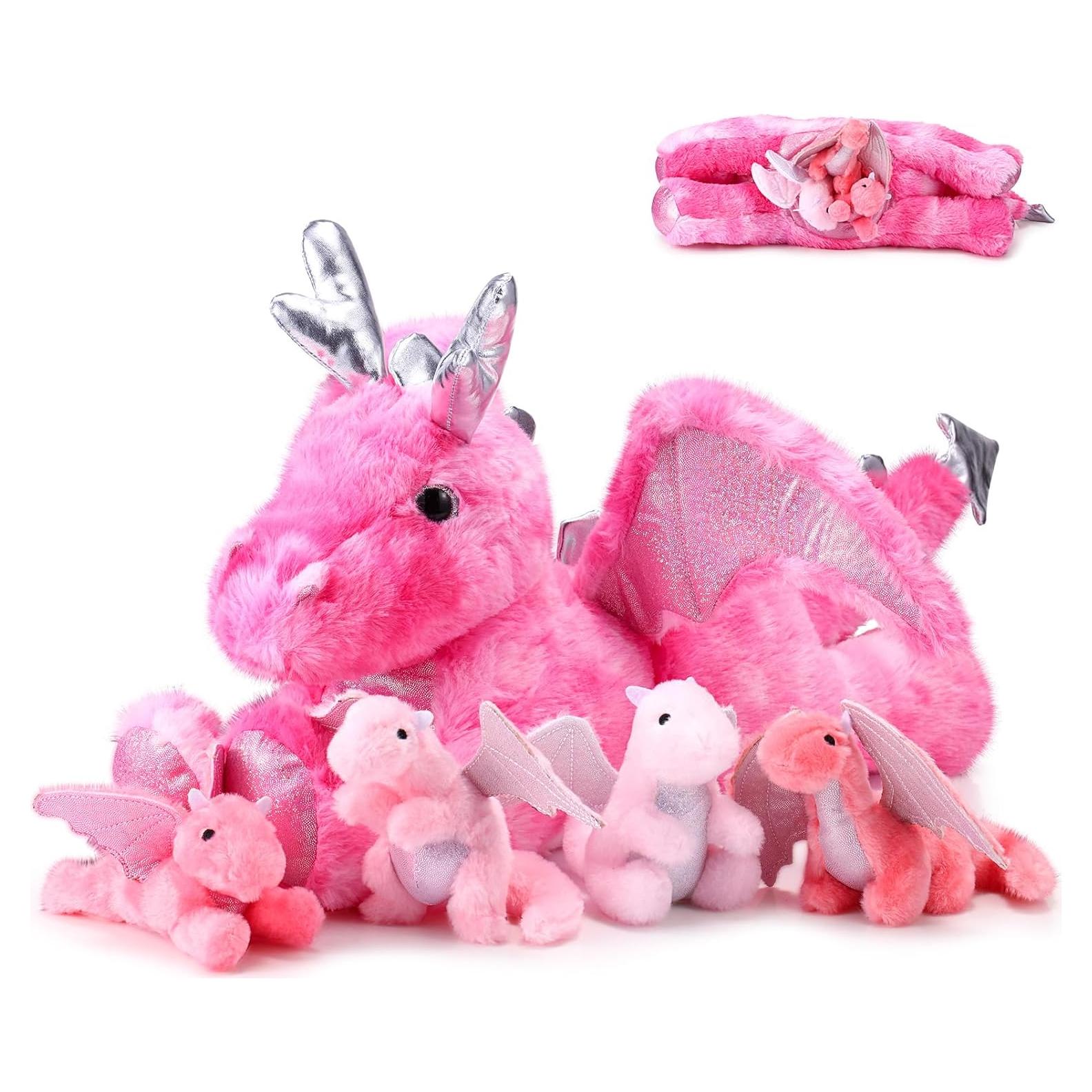 Conjunto de Peluches Dragón Syhood 5 Pcs 45 cm Rosa