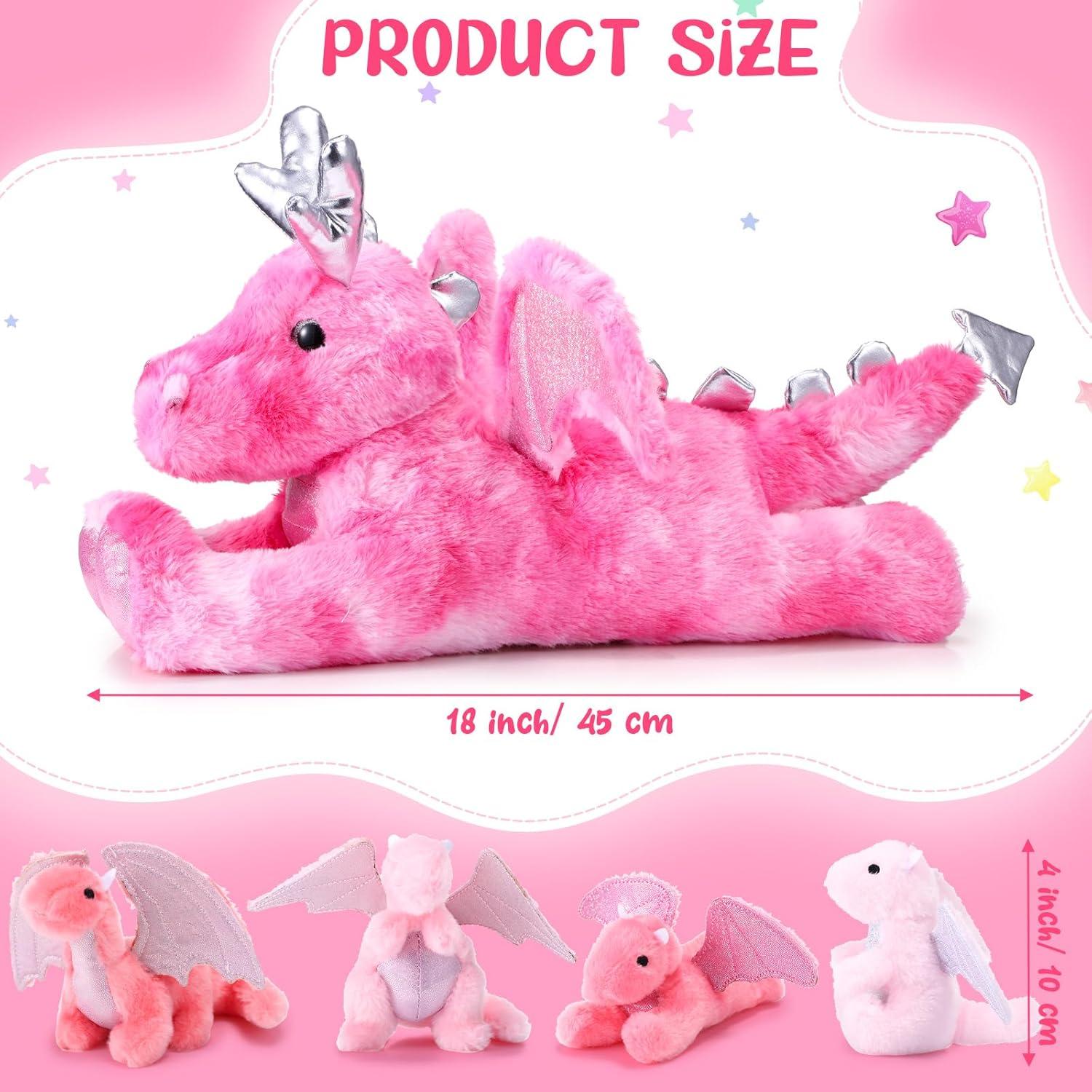 Conjunto de Peluches Dragón Syhood 5 Pcs 45 cm Rosa