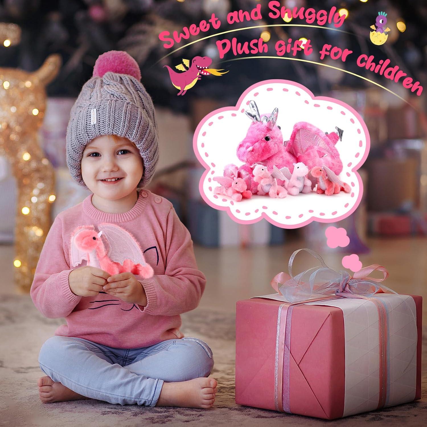 Conjunto de Peluches Dragón Syhood 5 Pcs 45 cm Rosa