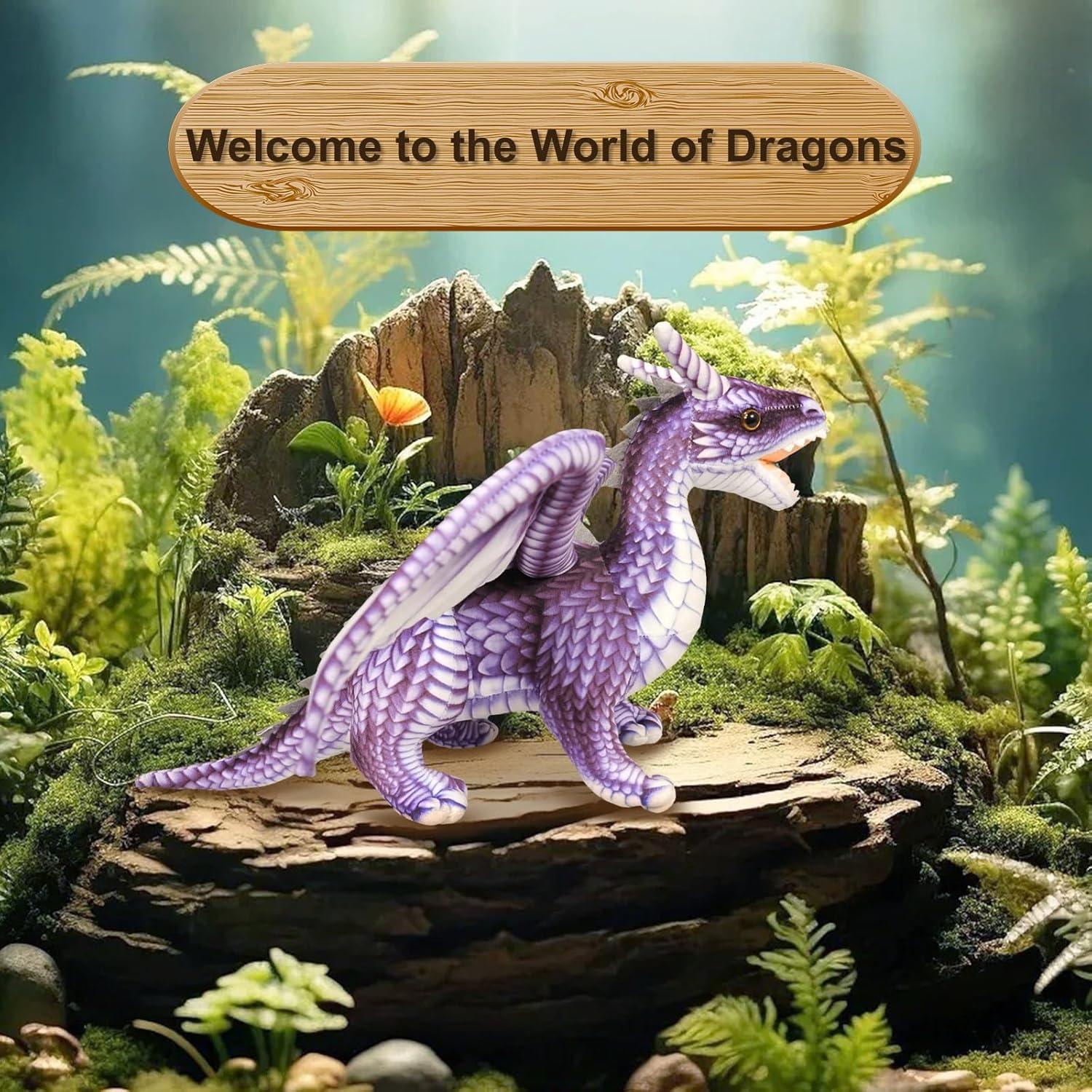 Juguete de Peluche Dragón Gotikle 41.91 cm Color Púrpura