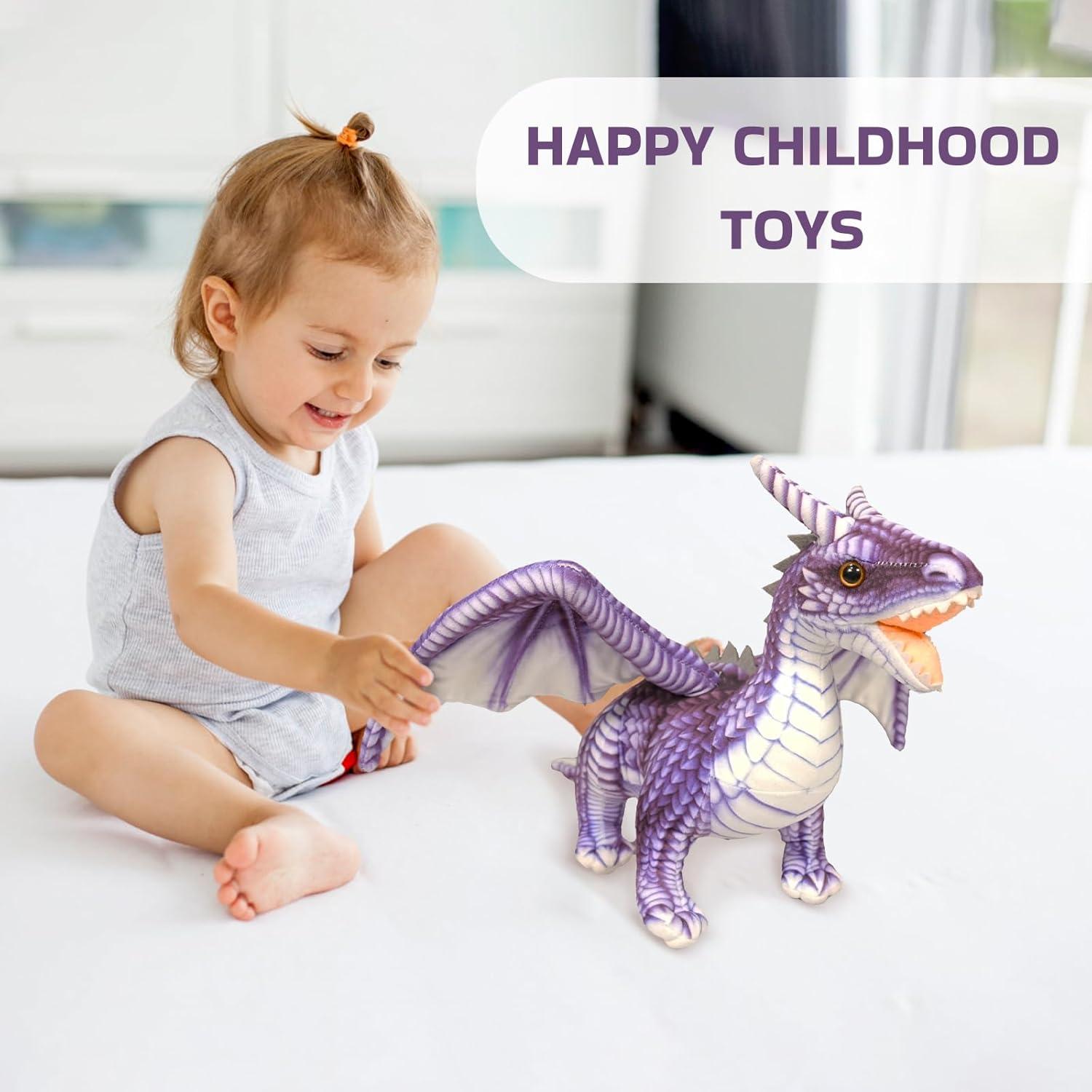 Juguete de Peluche Dragón Gotikle 41.91 cm Color Púrpura