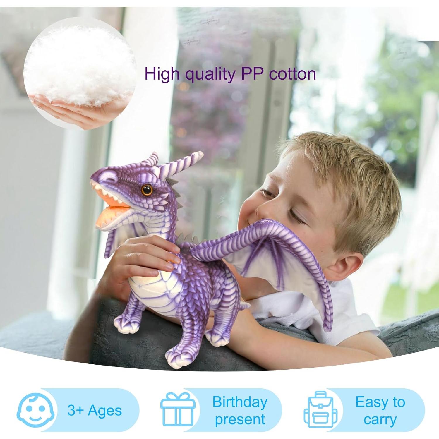 Juguete de Peluche Dragón Gotikle 41.91 cm Color Púrpura