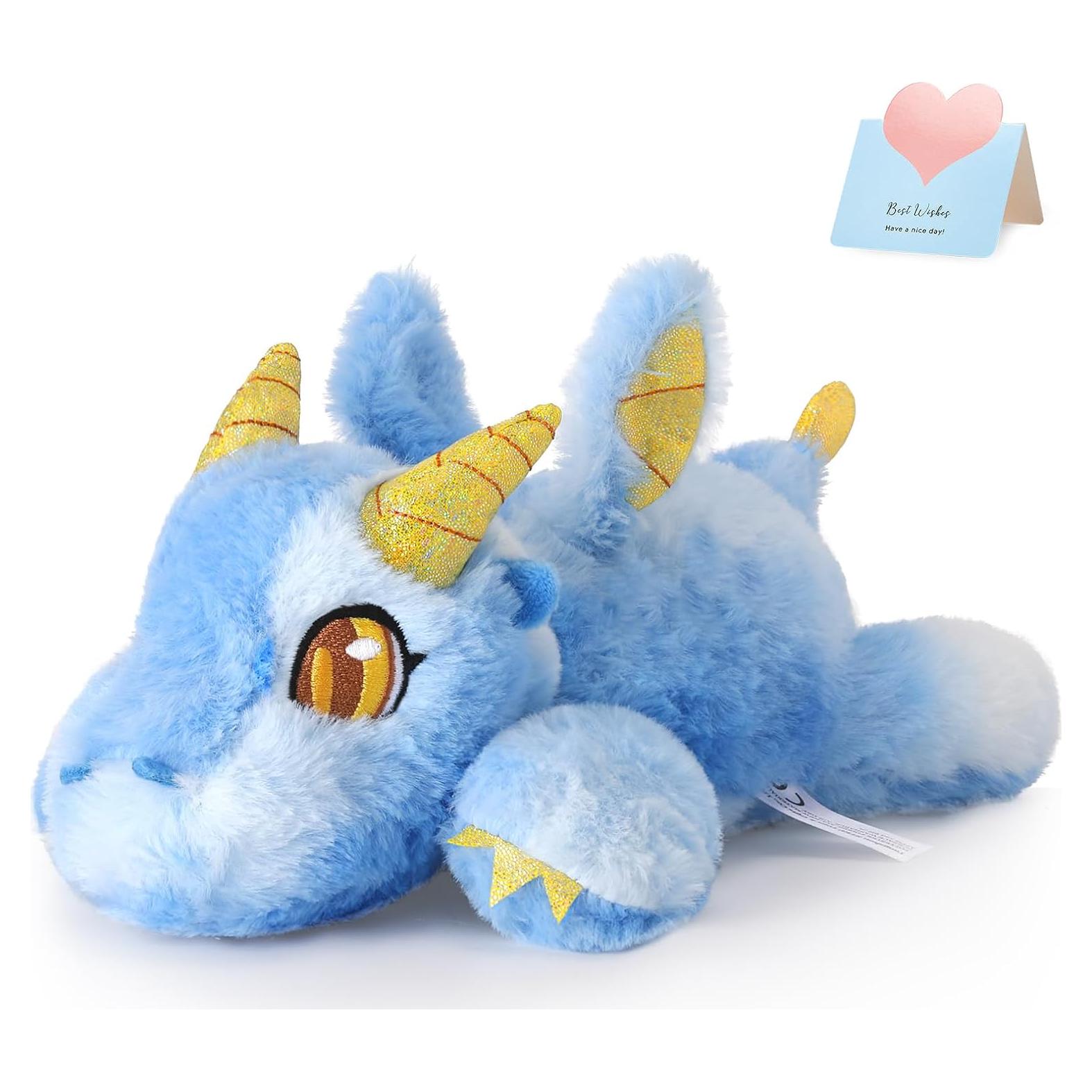 Dragón Azul de Peluche Houwsbaby 28 cm Juguete Volador