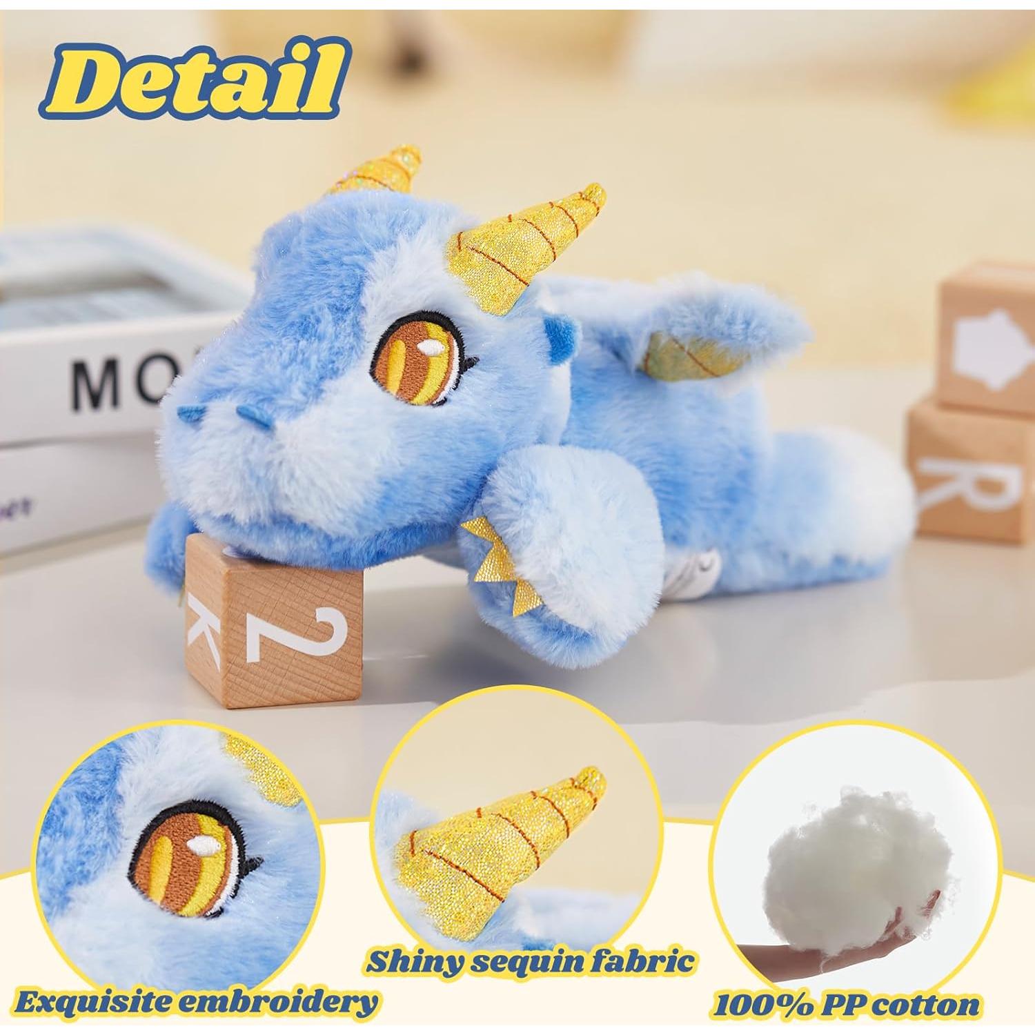 Dragón Azul de Peluche Houwsbaby 28 cm Juguete Volador